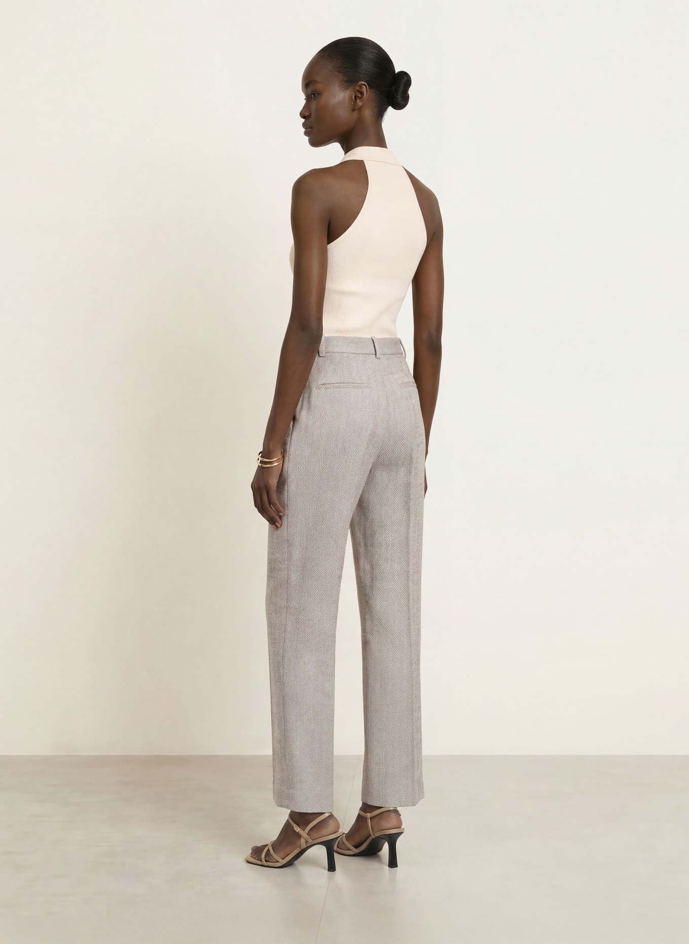 REISS Stricktop VERA: ECRU