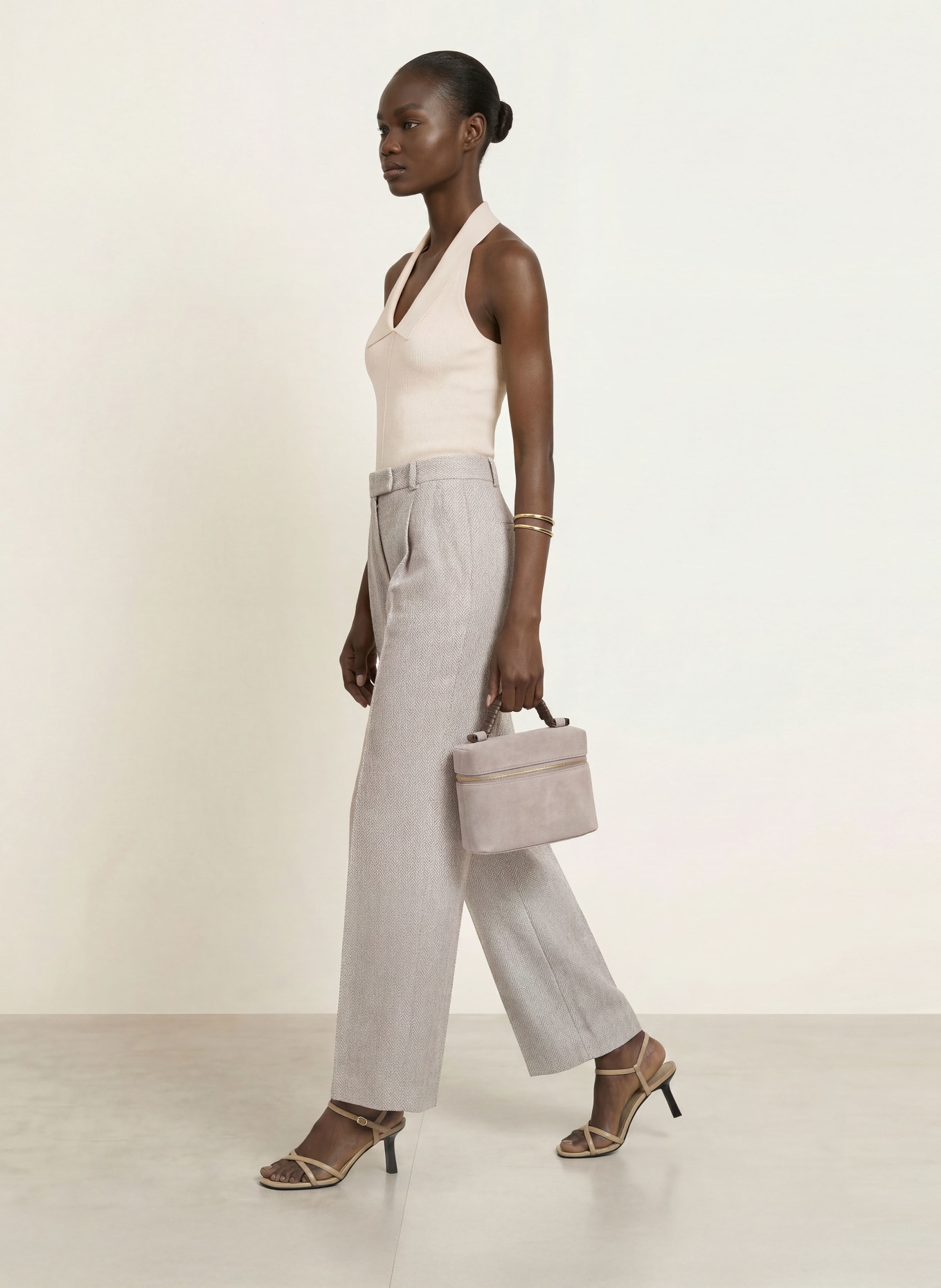 REISS Stricktop VERA: ECRU