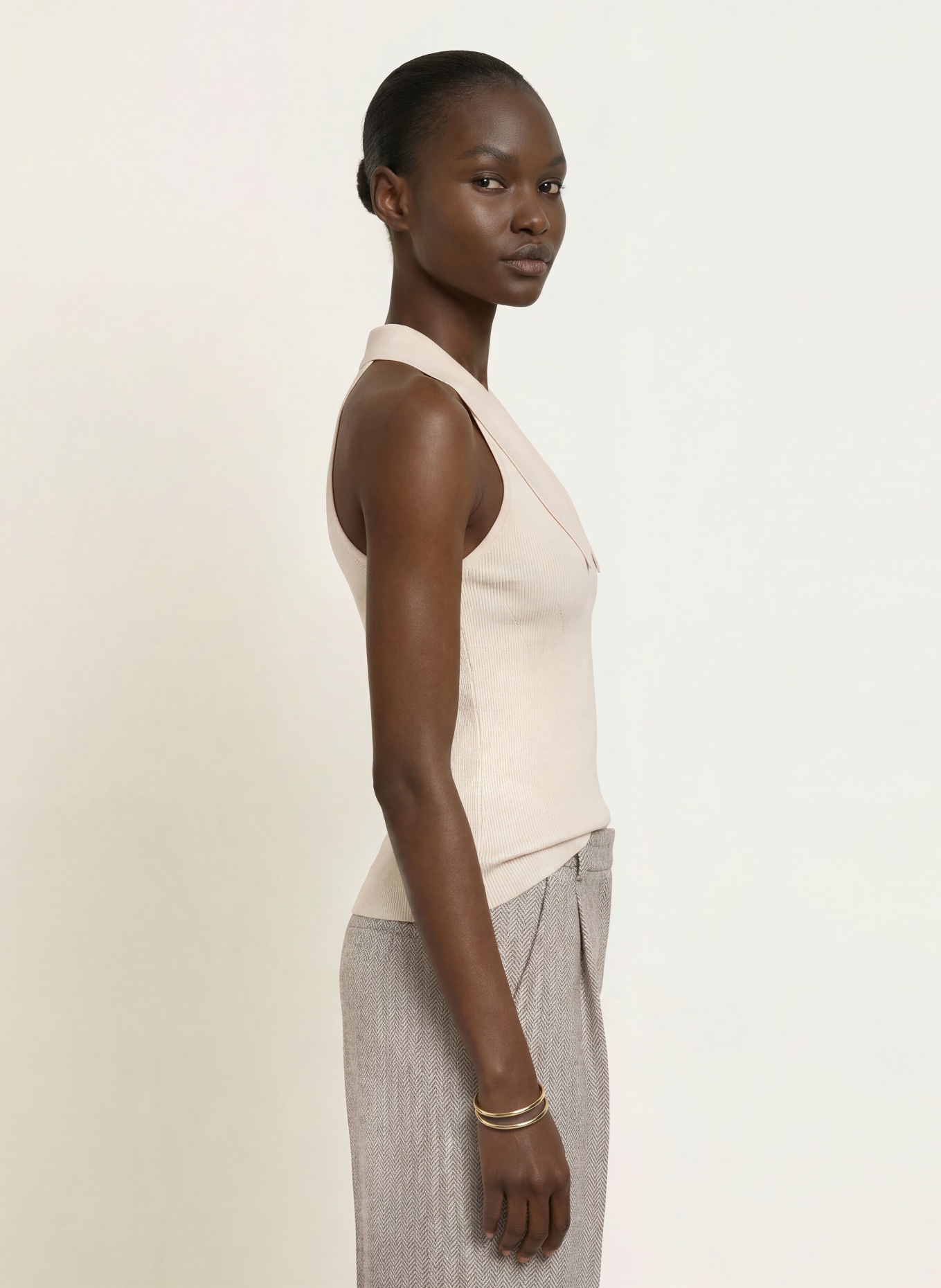 REISS Stricktop VERA: ECRU
