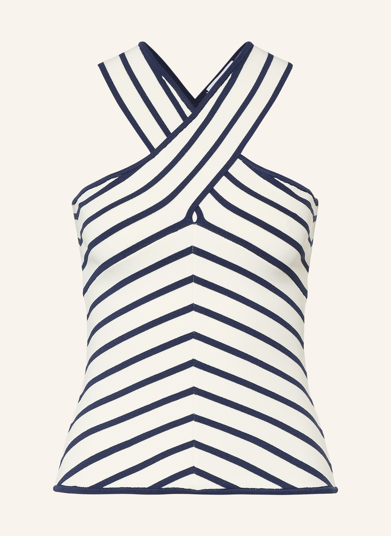 REISS Top ARIA: GRANATOWY / BIAŁY