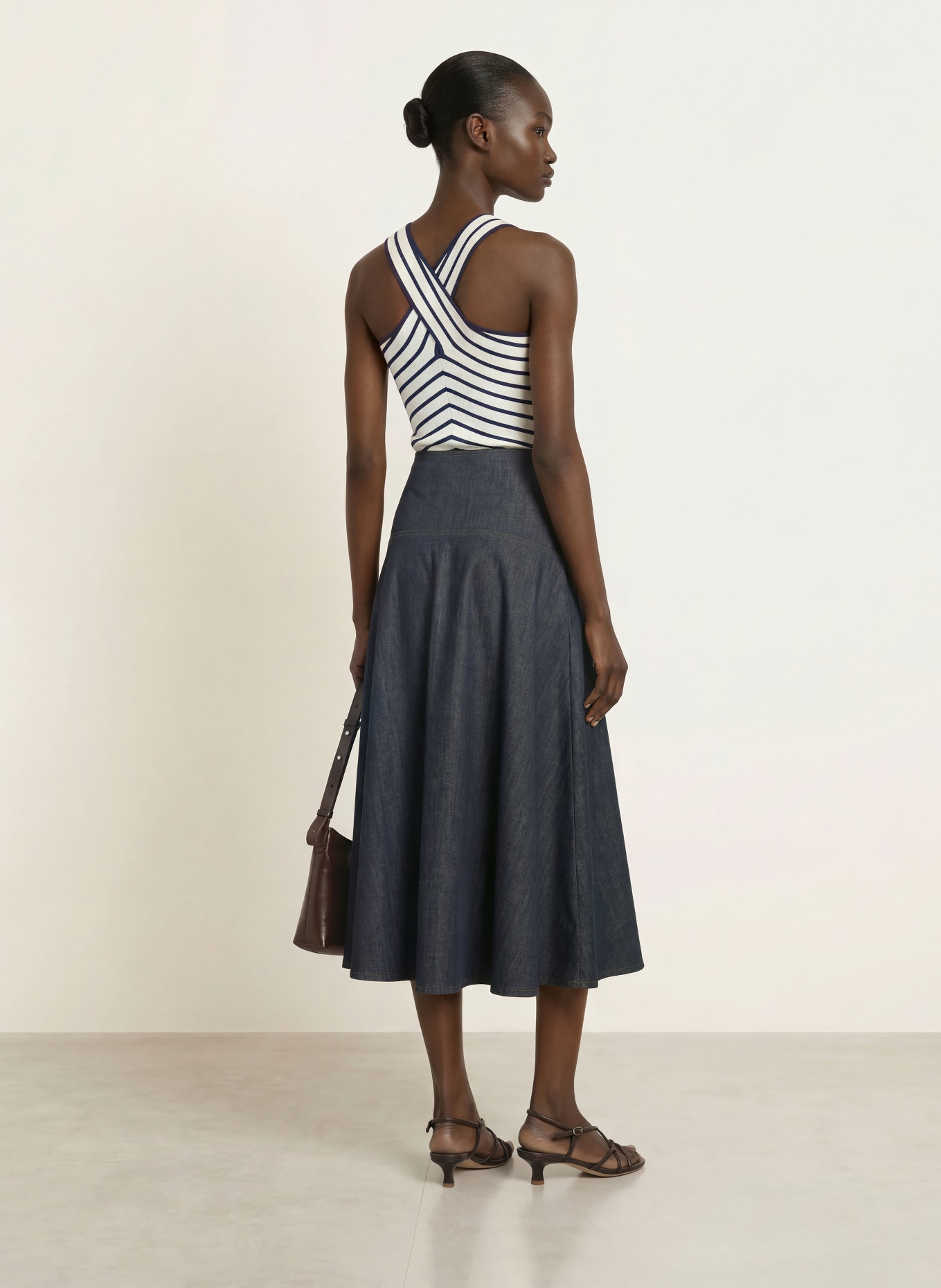 REISS Top ARIA: GRANATOWY / BIAŁY