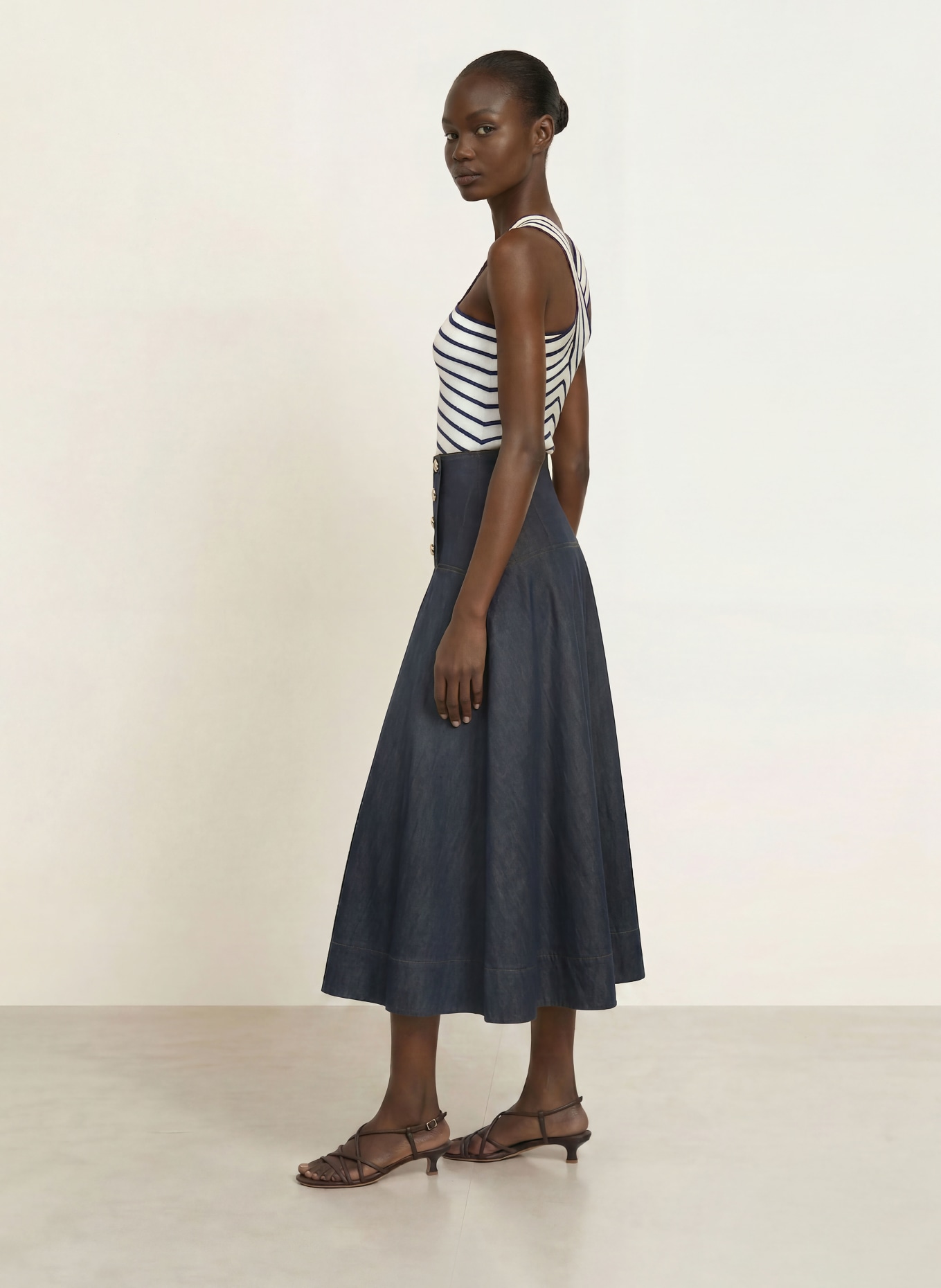 REISS Top ARIA: GRANATOWY / BIAŁY