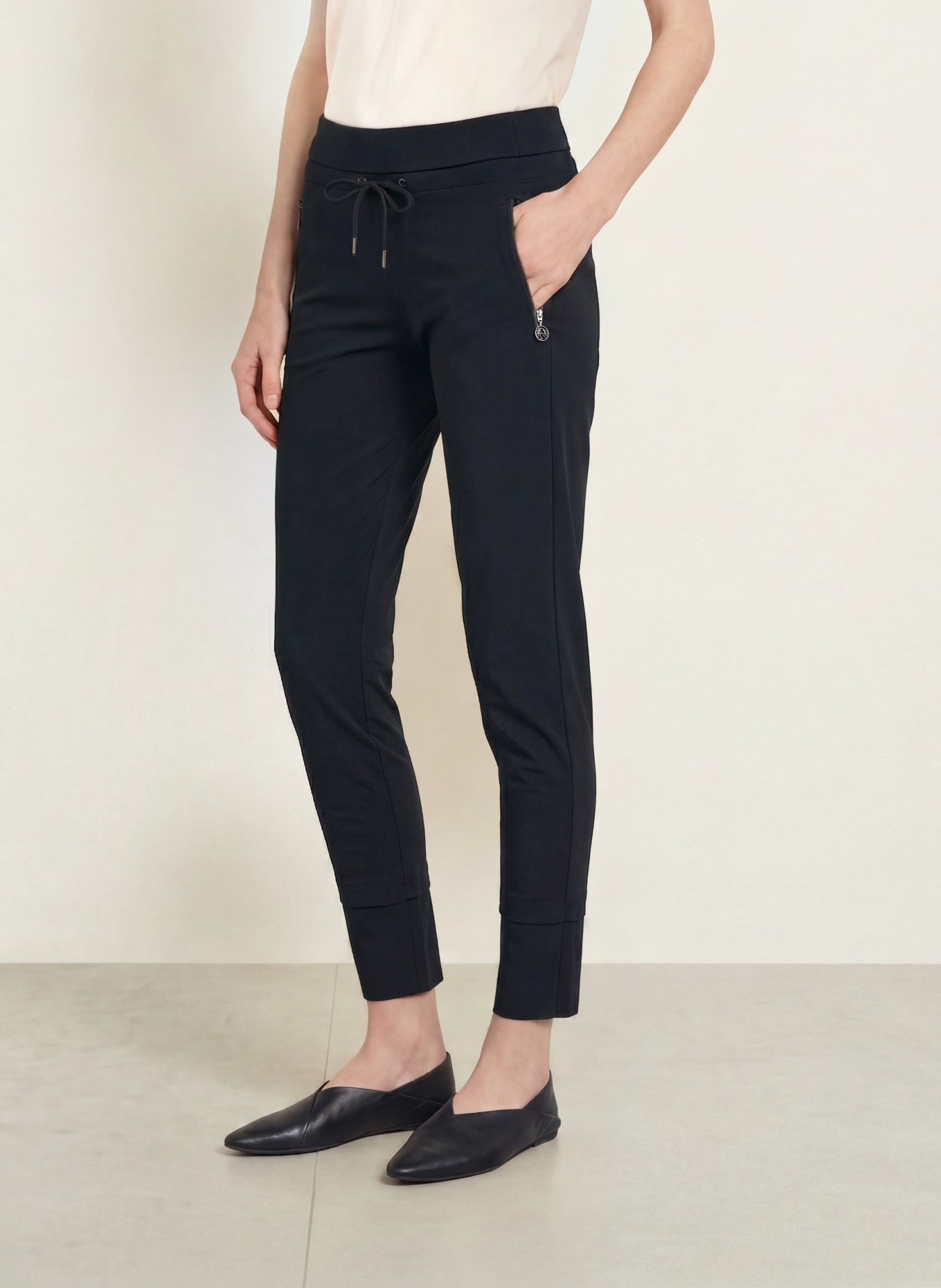 SPORTALM Broek in joggingstijl: ZWART