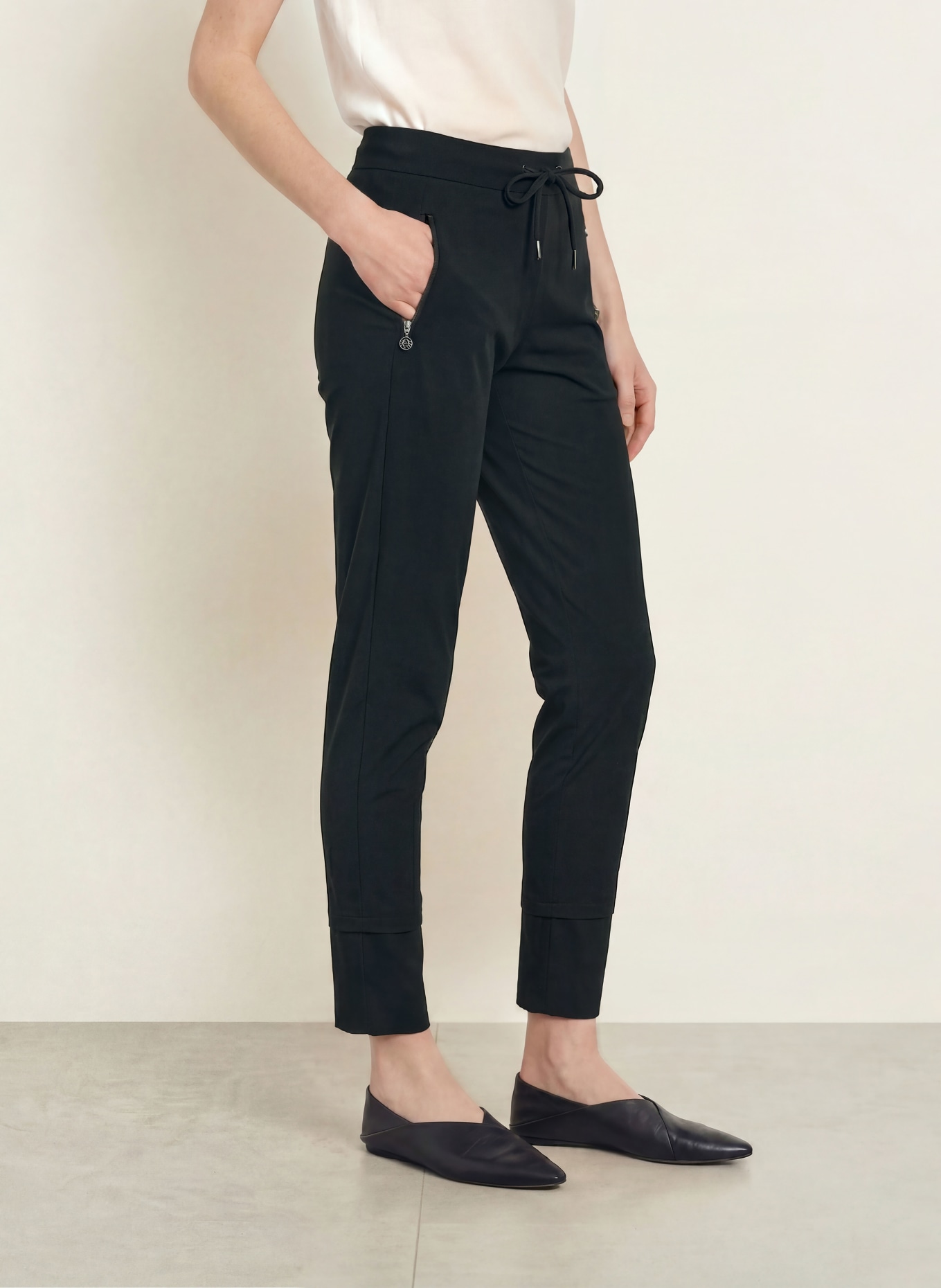 SPORTALM Broek in joggingstijl: ZWART