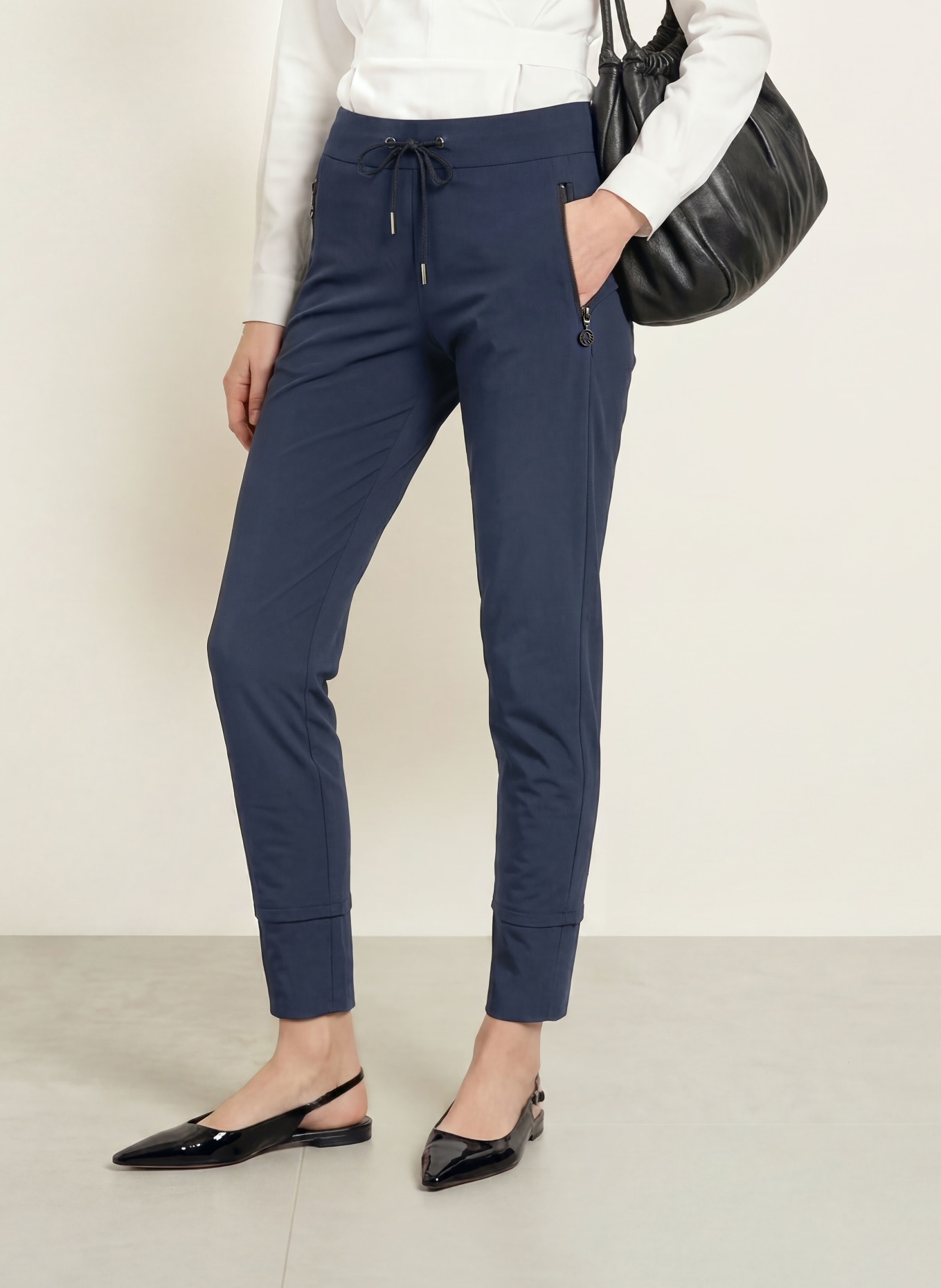 SPORTALM Broek in joggingstijl: DONKERBLAUW