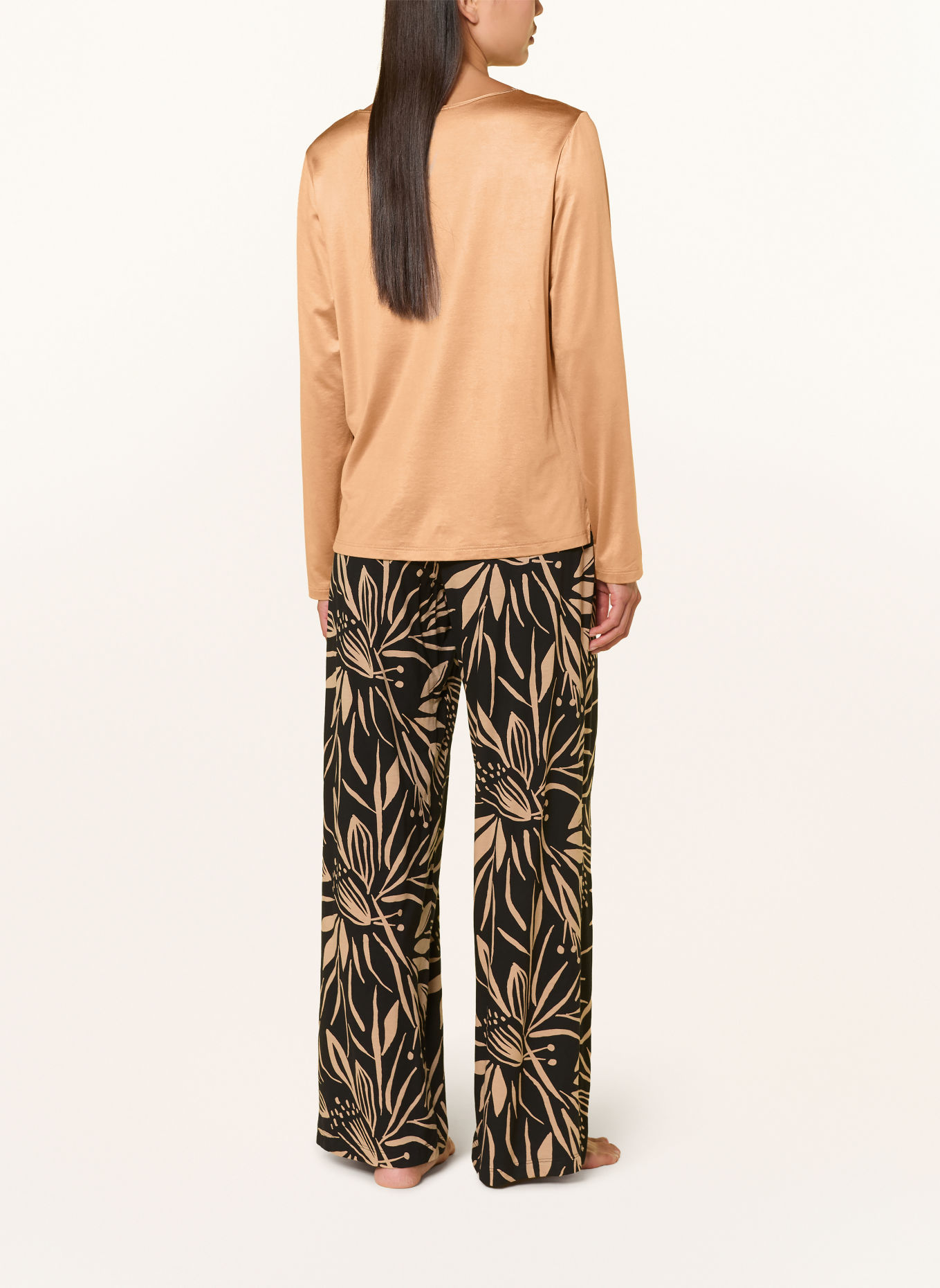 mey PURE SHINE Pajama shirt Collection: BEIGE
