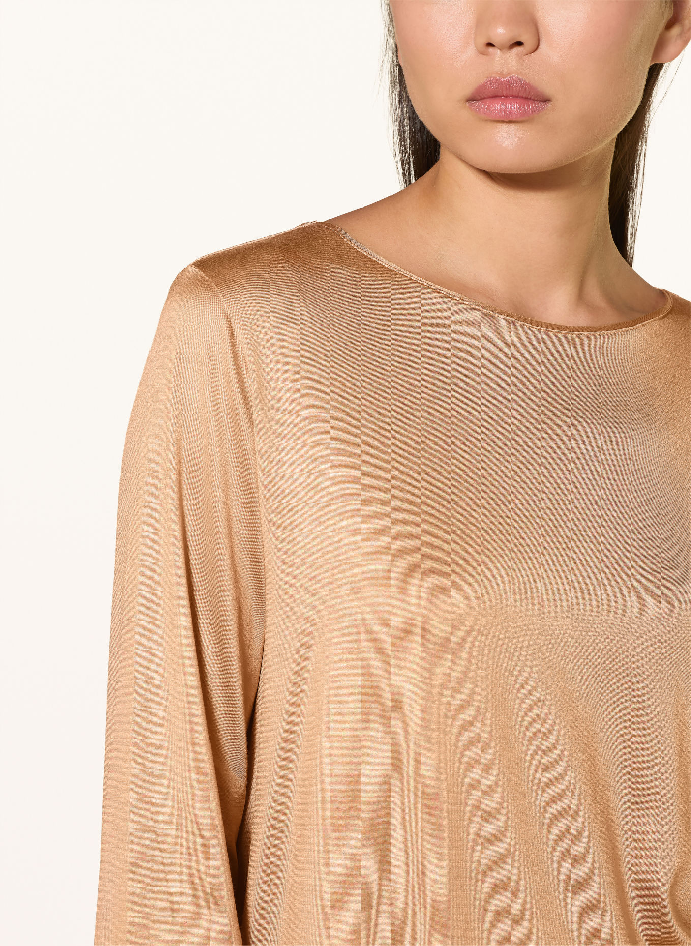 mey PURE SHINE Pajama shirt Collection: BEIGE