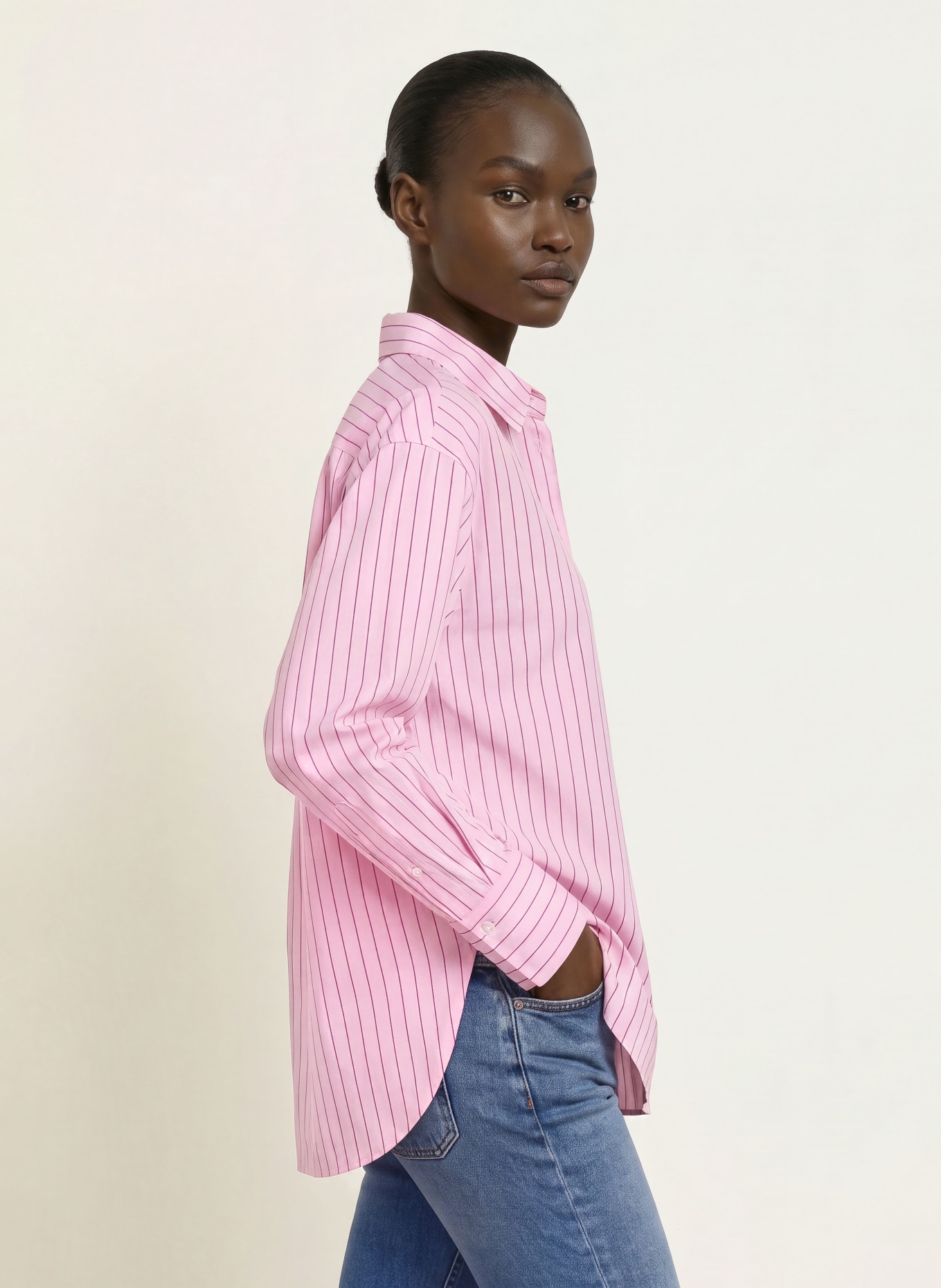 ARKET Hemdbluse: ROSA / DUNKELROT