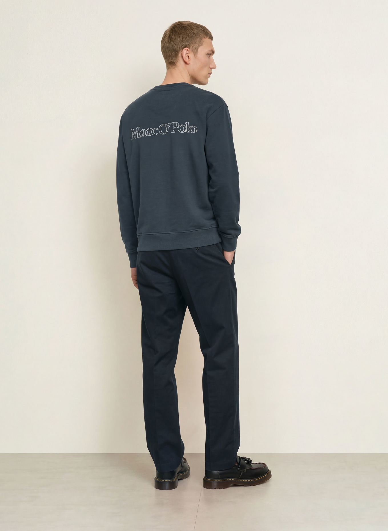 Marc O'Polo Sweatshirt: DUNKELGRAU / HELLGRAU