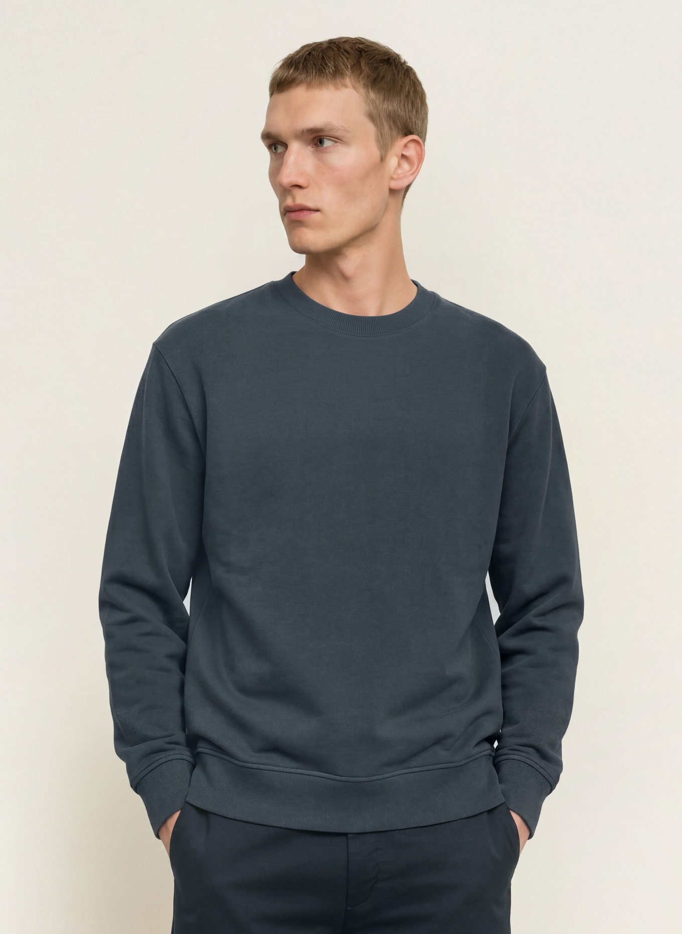 Marc O'Polo Sweatshirt: DUNKELGRAU / HELLGRAU