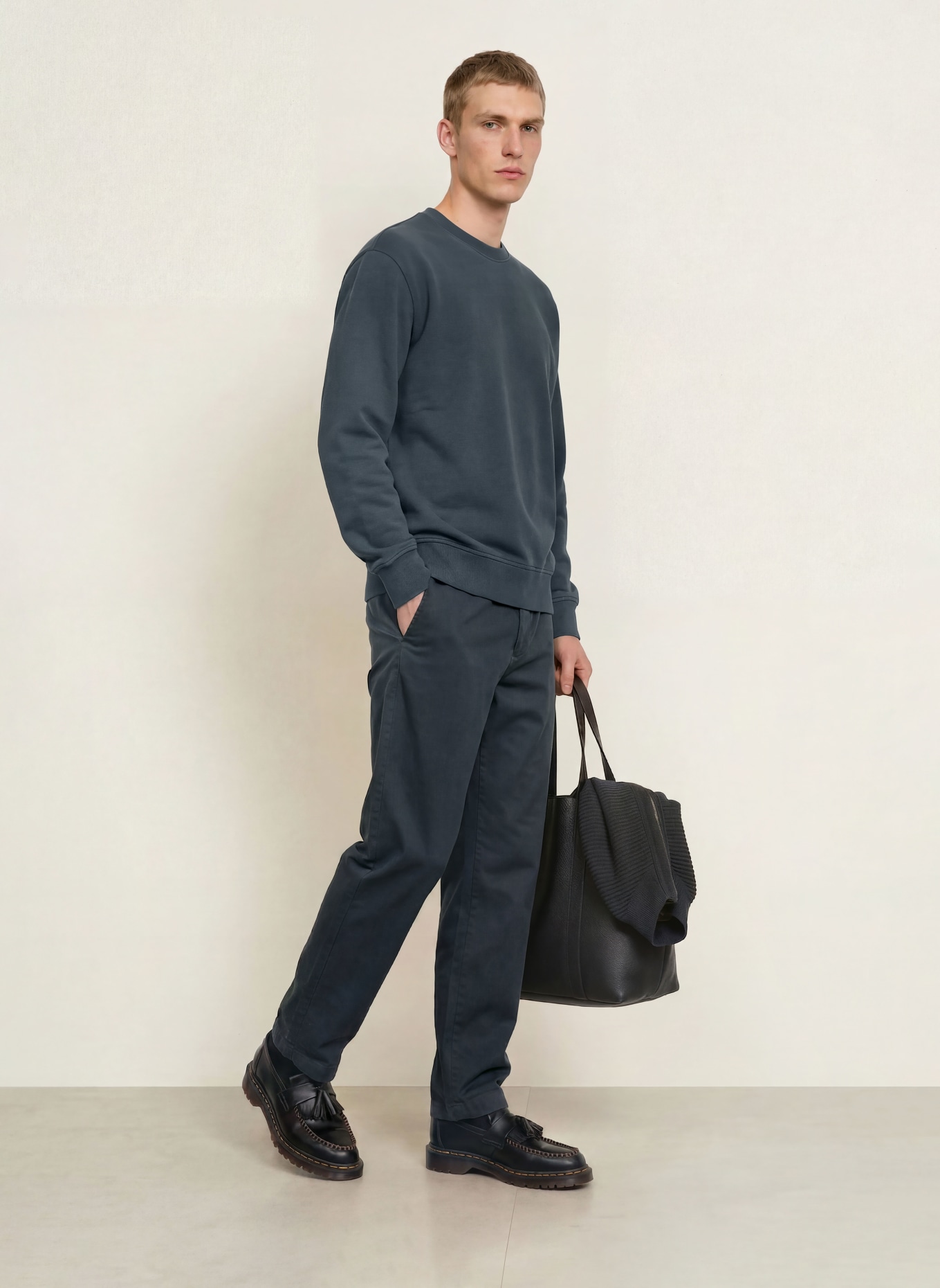 Marc O'Polo Sweatshirt: DUNKELGRAU / HELLGRAU