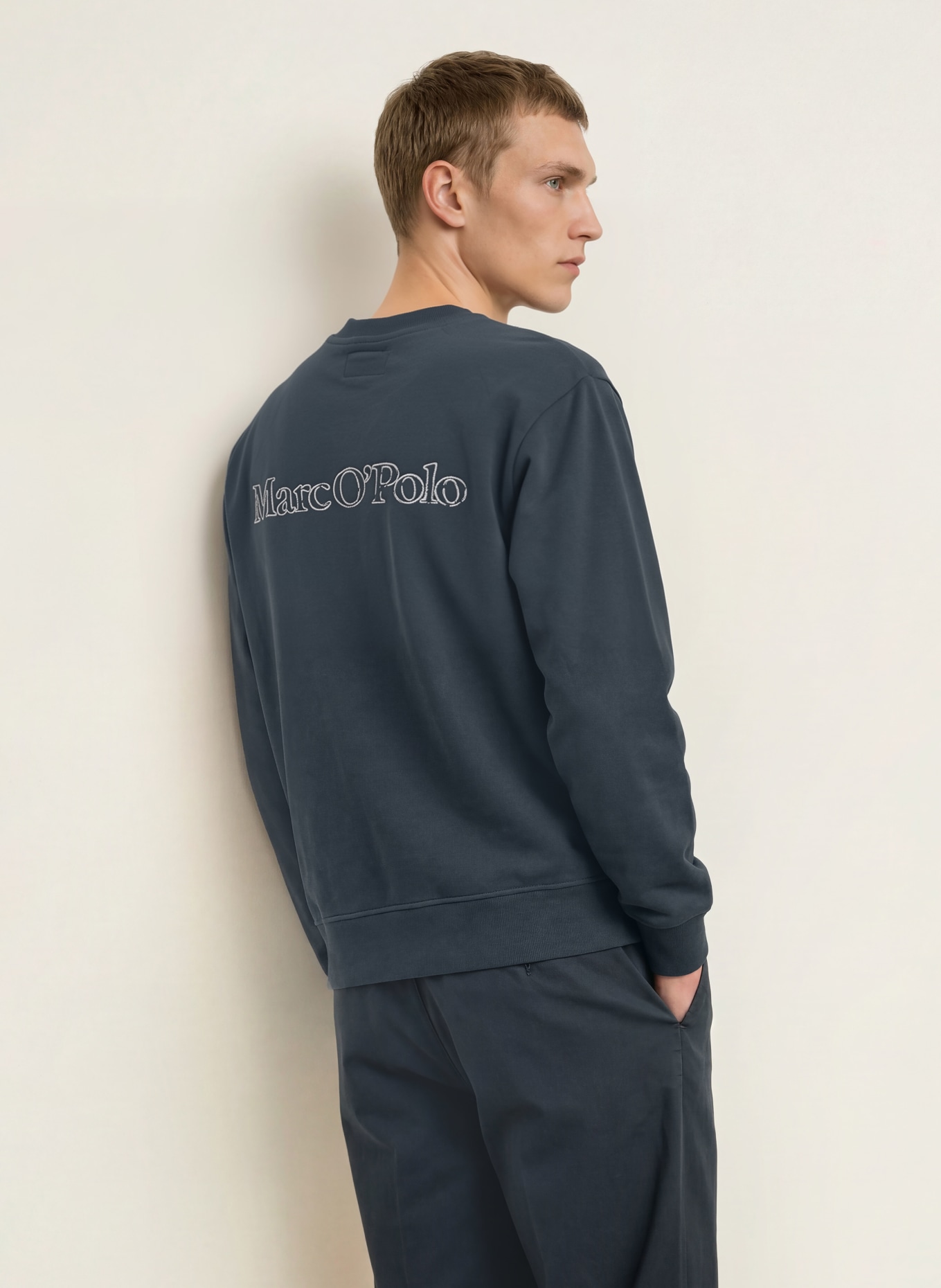 Marc O'Polo Sweatshirt: DUNKELGRAU / HELLGRAU