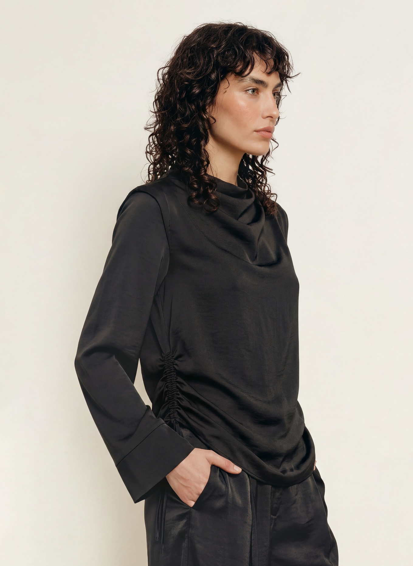ALLSAINTS LESLIE Shirt blouse: BLACK