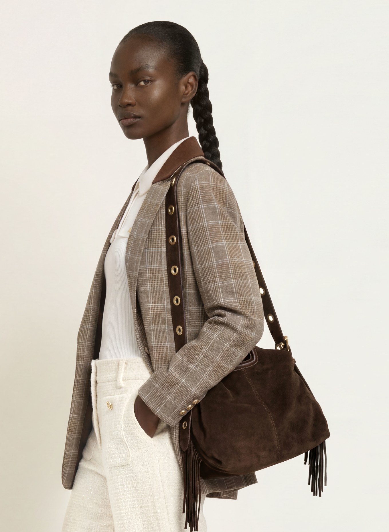 maje Handtasche: DUNKELBRAUN