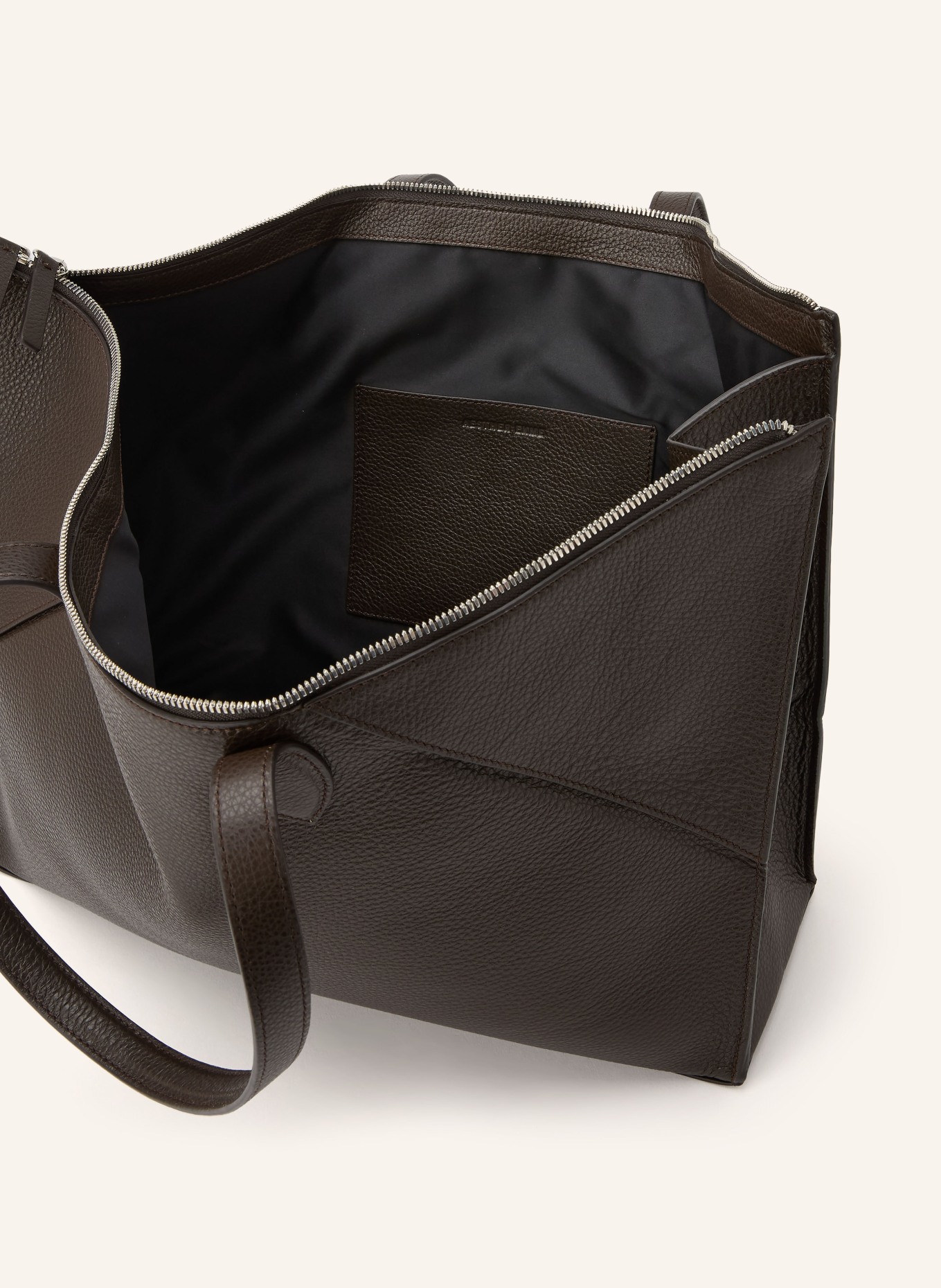 AESTHER EKME Shoppers: DARK BROWN / SILVER