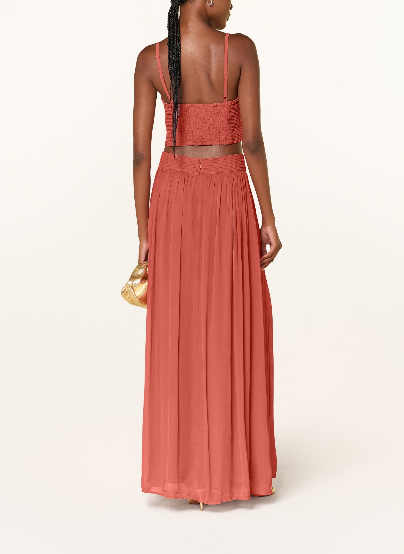 ba&sh Kleid WIRA mit Cut-outs: LACHS