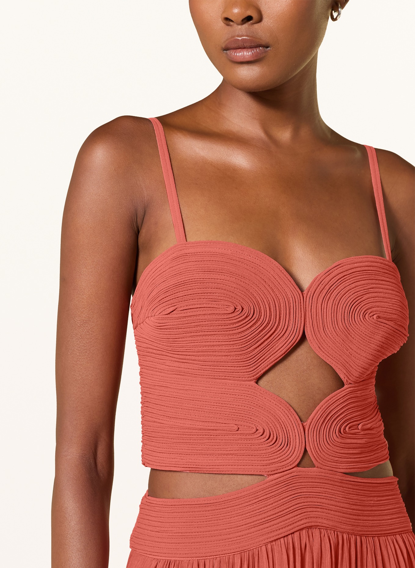 ba&sh Kleid WIRA mit Cut-outs: LACHS