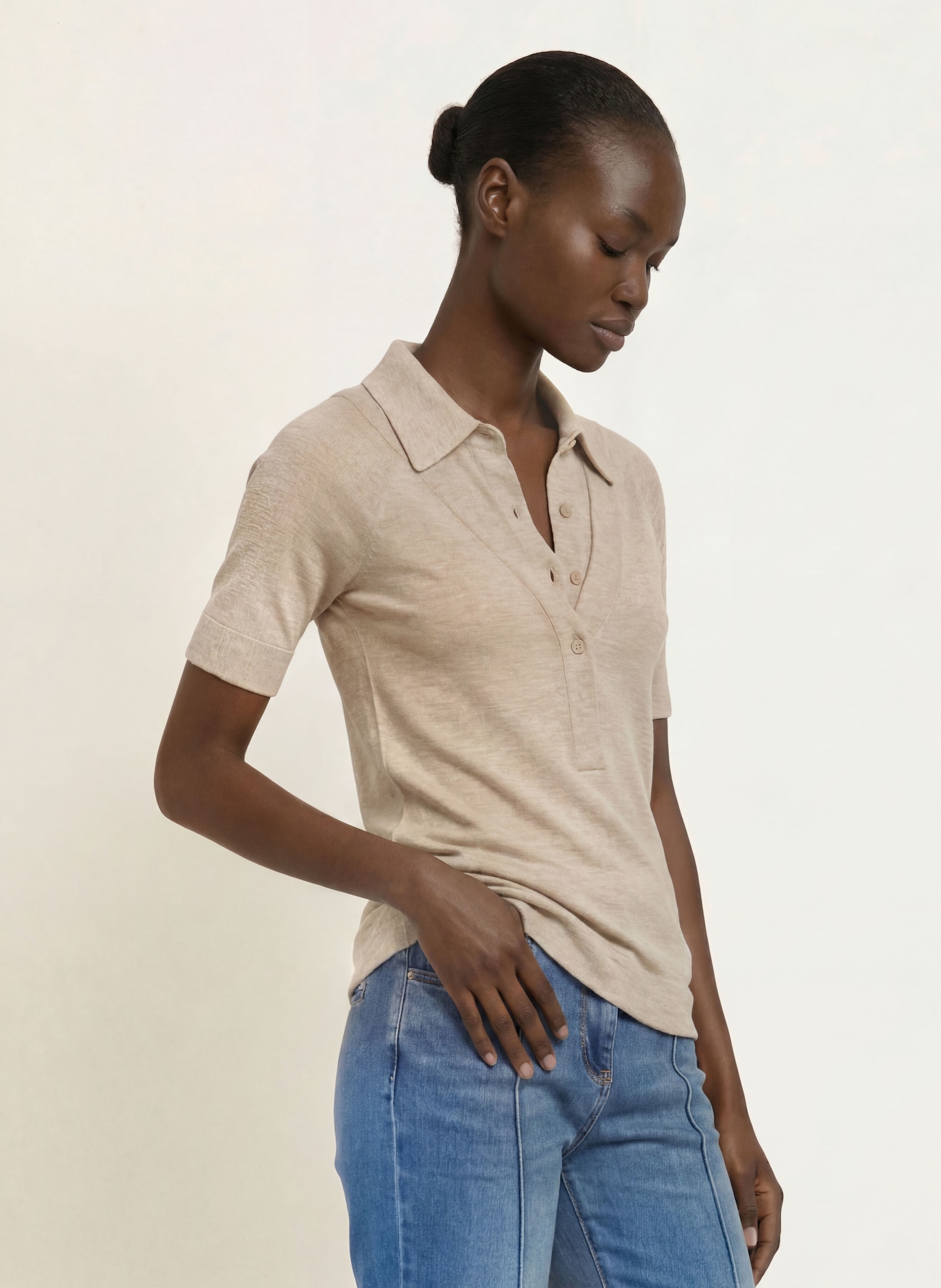 REISS Strickshirt SHONA: BEIGE