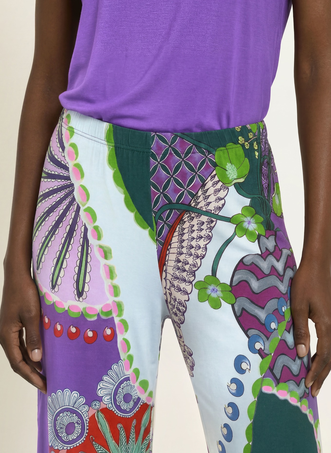 mey Pyjamabroeken uit de SECRET GLADE-serie: DONKERGROEN / PAARS / LICHTBLAUW
