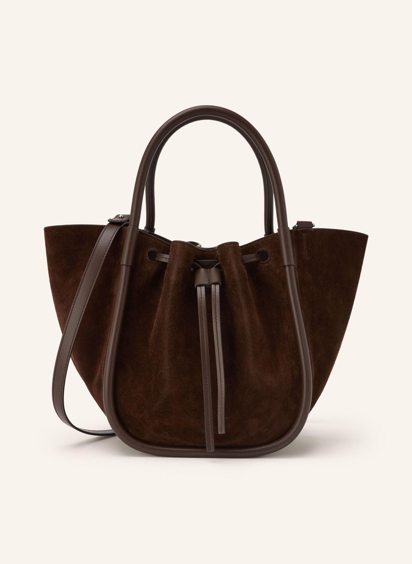 Proenza Schouler Geantă de mână SMALL: MARO ÎNCHIS / ARGINT
