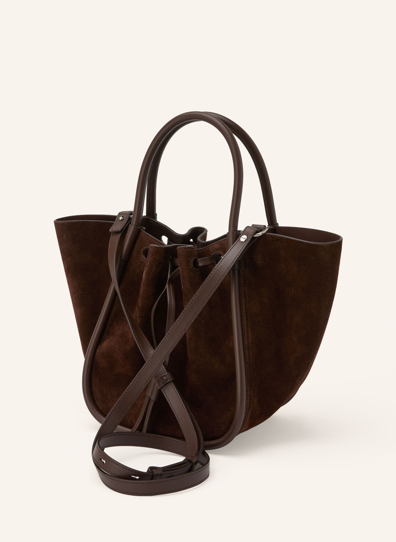 Proenza Schouler Geantă de mână SMALL: MARO ÎNCHIS / ARGINT