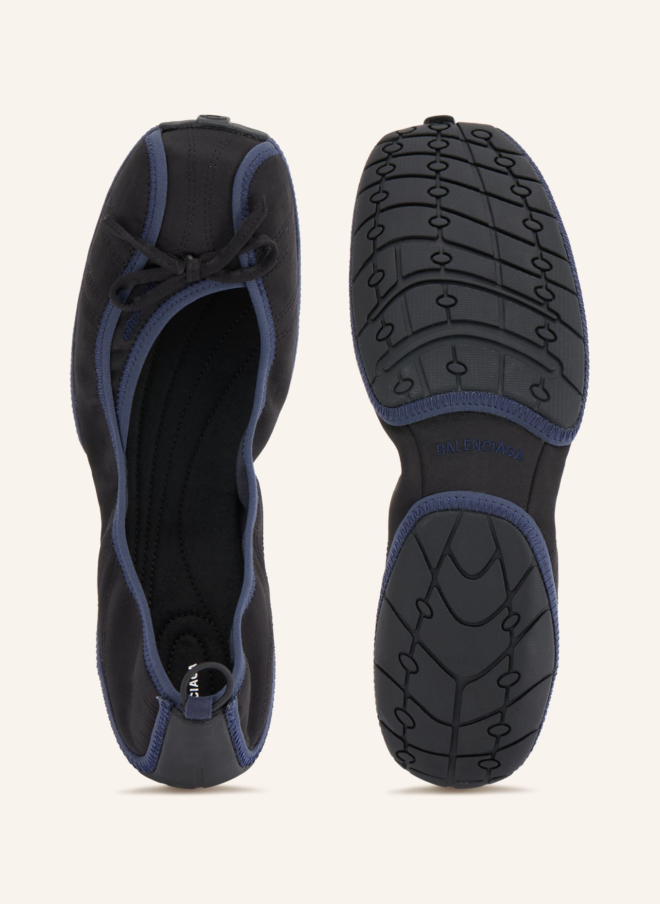 BALENCIAGA Baleriny: CZARNY / GRANATOWY