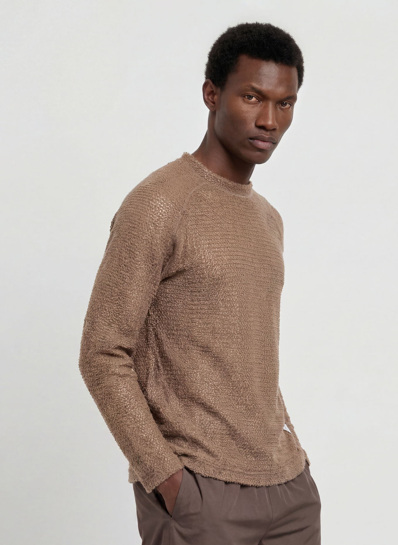 SATISFY FUZZFLEECE™ AD Functional Shirt: BROWN
