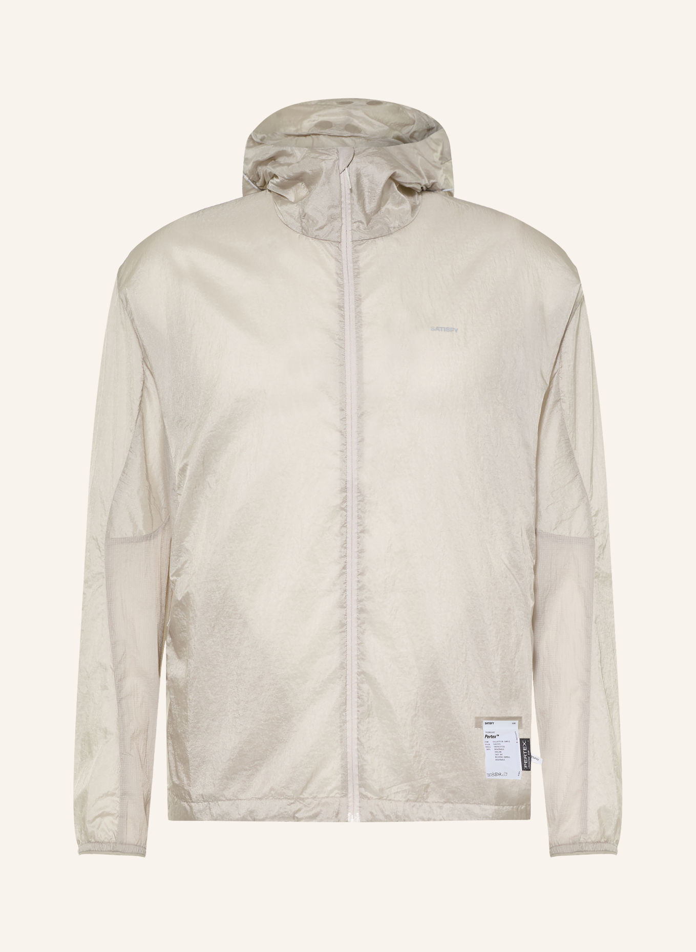SATISFY PERTEX® DIAMOND FUSE Windbreaker: LIGHT GRAY