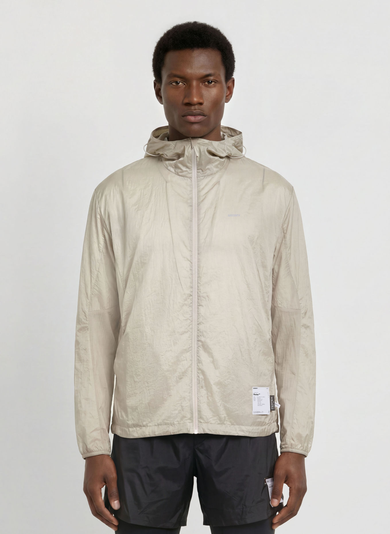 SATISFY PERTEX® DIAMOND FUSE Windbreaker: LIGHT GRAY