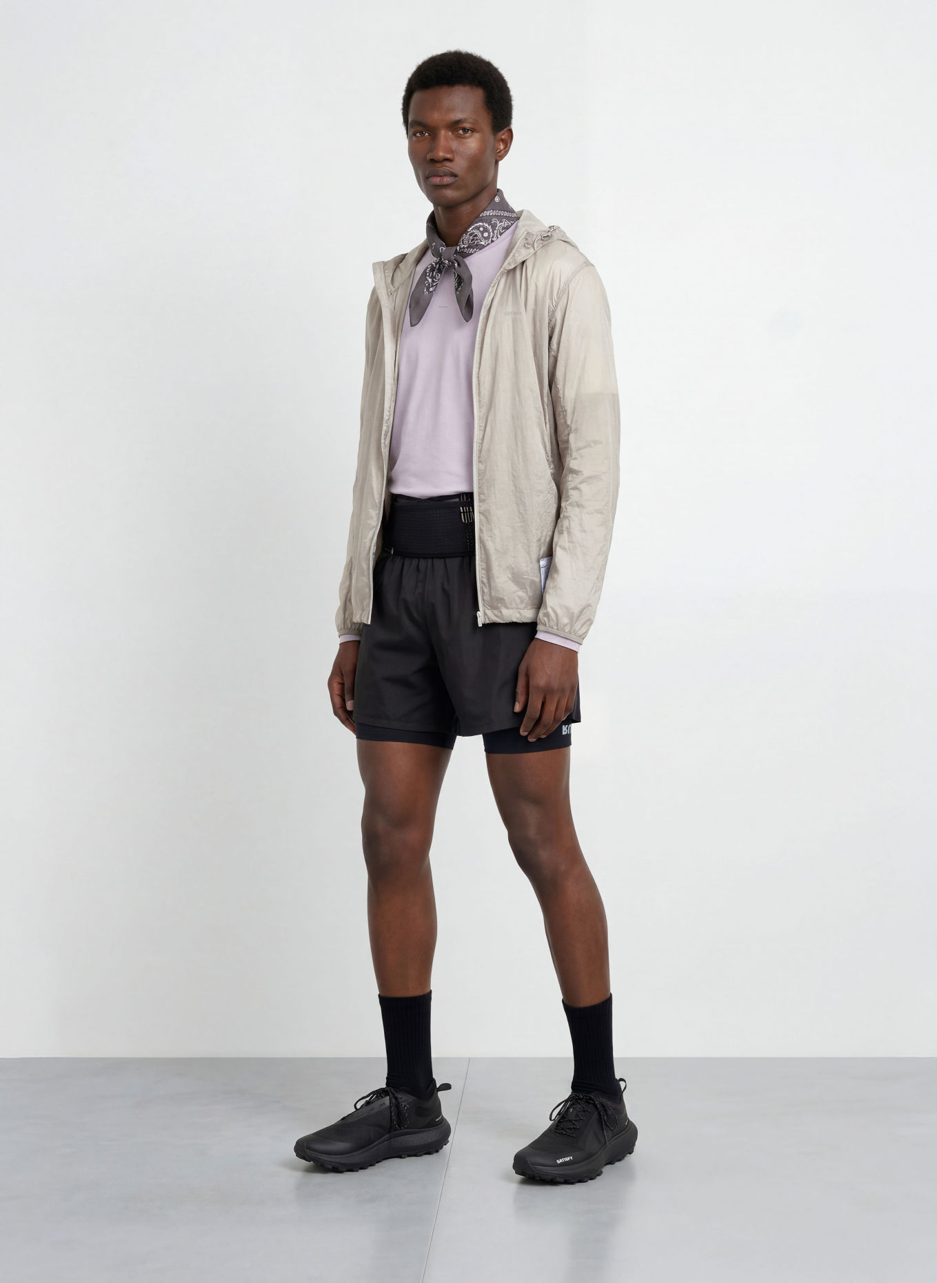 SATISFY PERTEX® DIAMOND FUSE Windbreaker: LIGHT GRAY
