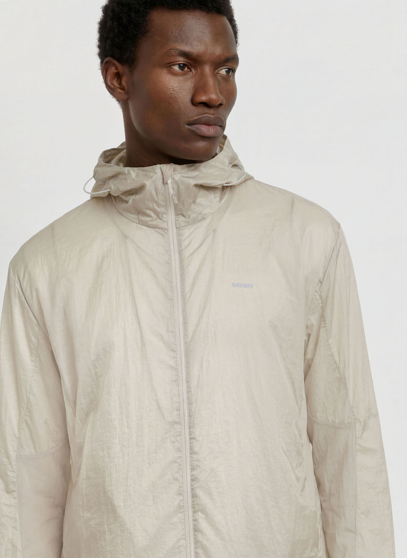 SATISFY PERTEX® DIAMOND FUSE Windbreaker: LIGHT GRAY