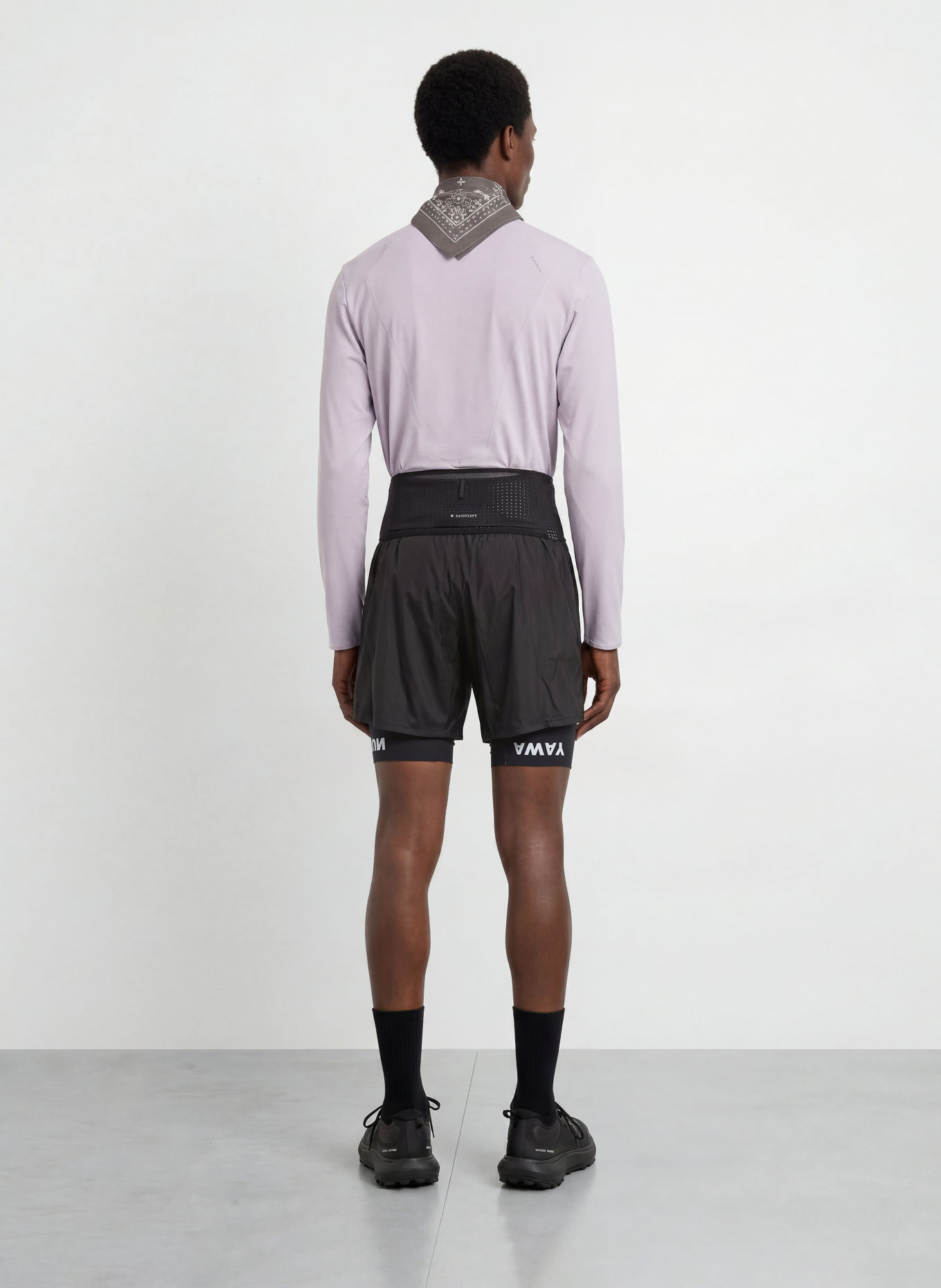 SATISFY TECHSILK™ 2-in-1 running shorts: BLACK