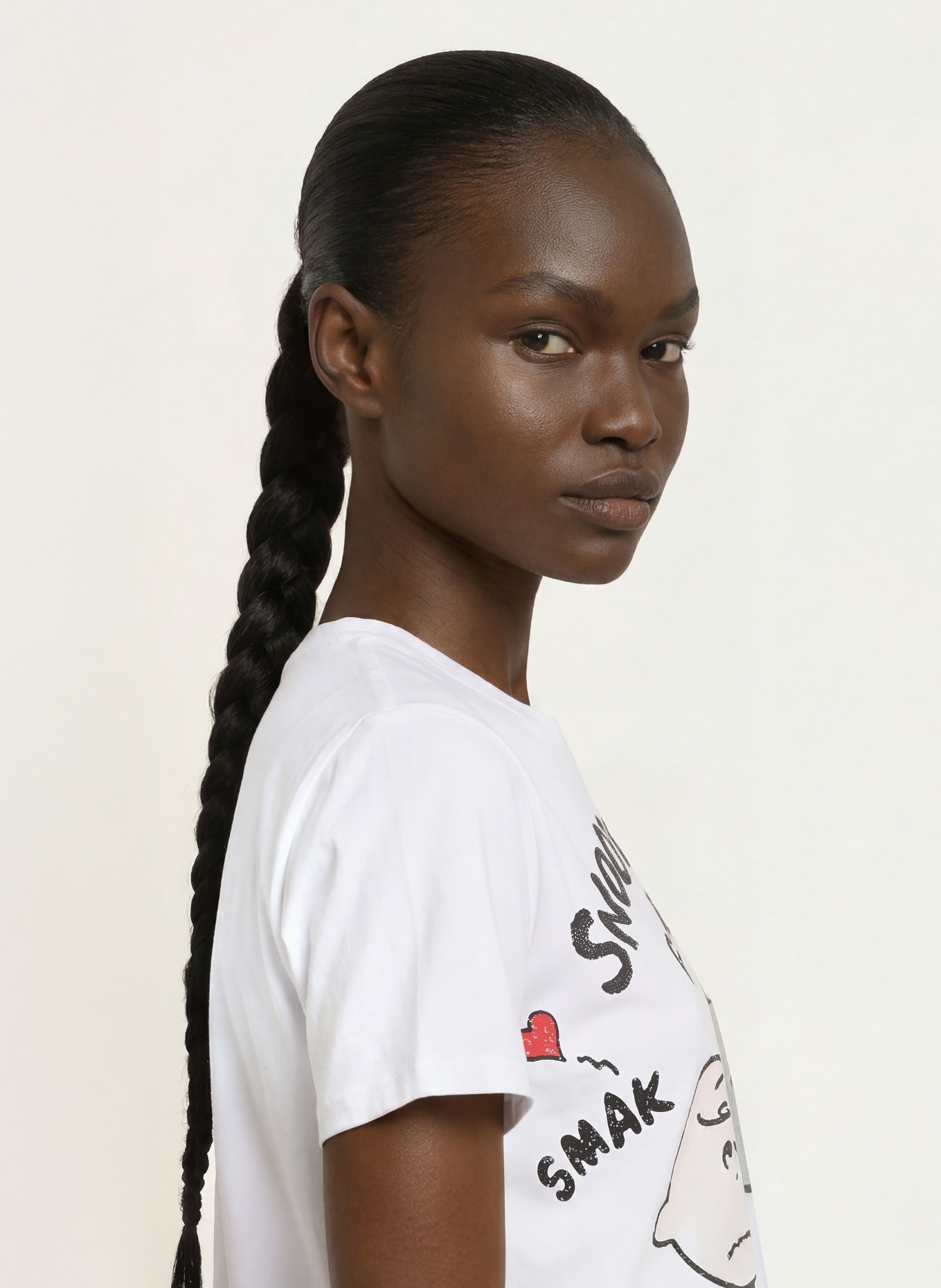 Princess GOES HOLLYWOOD T-shirt orné de strass: BLANC / GRIS / NOIR