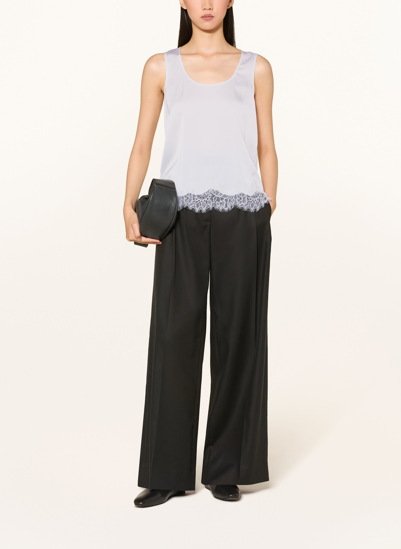 Rich & Royal Satintop mit Spitze: WEISS