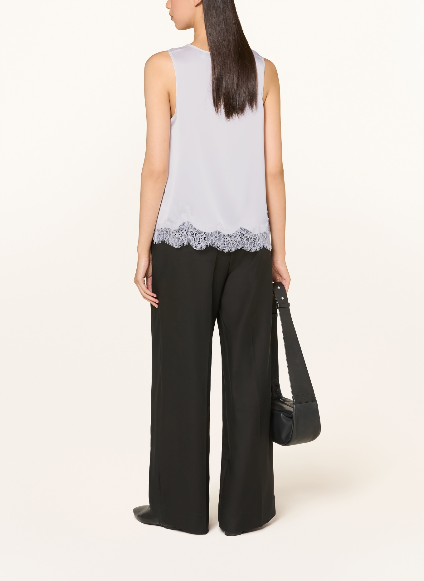 Rich & Royal Satintop mit Spitze: WEISS