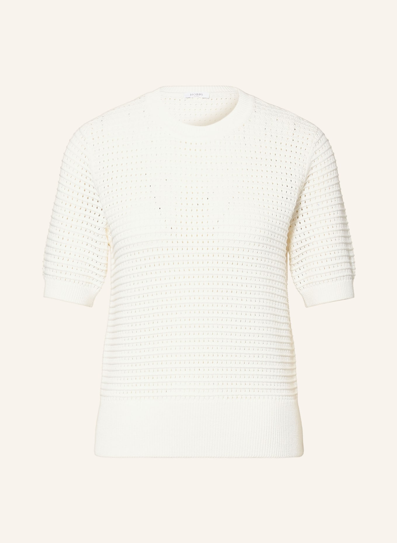 HOBBS Gebreid shirt LEAH: CRÈME