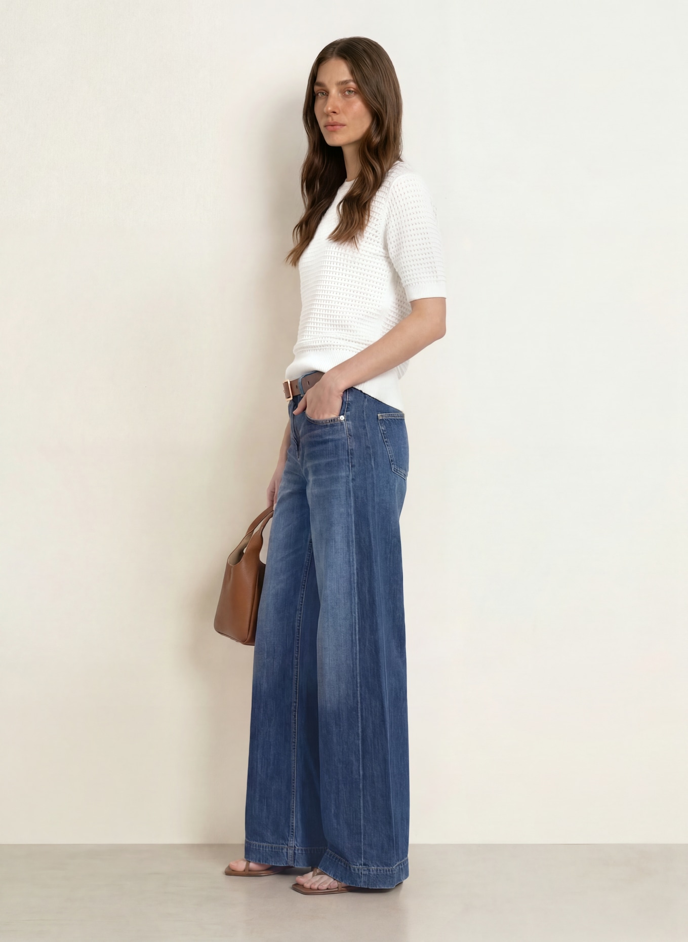 HOBBS Gebreid shirt LEAH: CRÈME