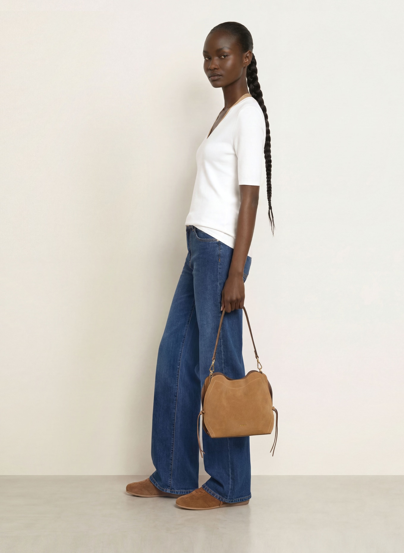 HOBBS Strickshirt SCARLETT: CREME / COGNAC