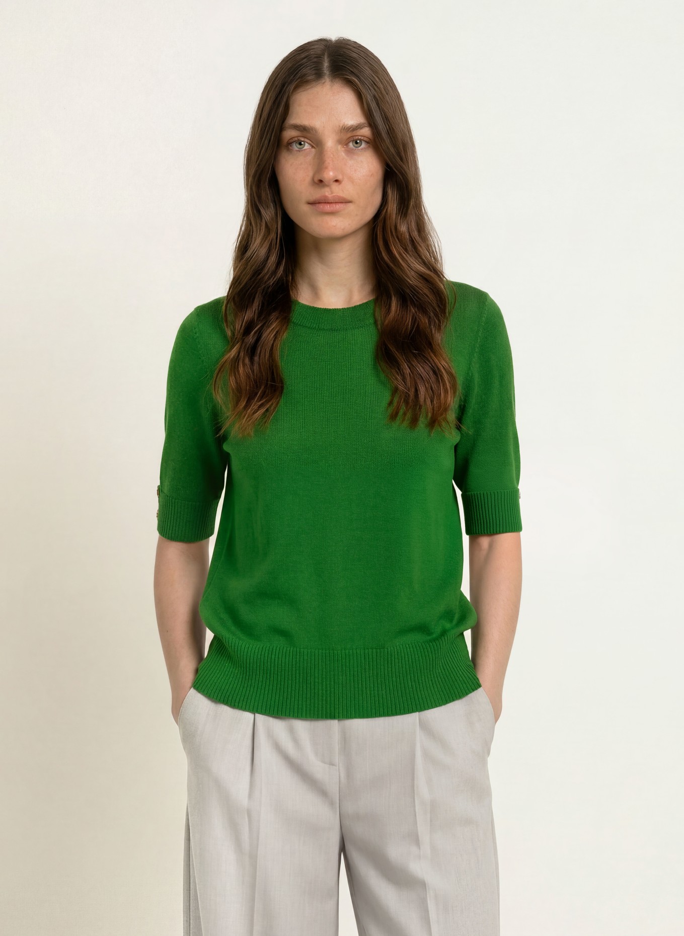 HOBBS LEANNE Knit shirt: GREEN