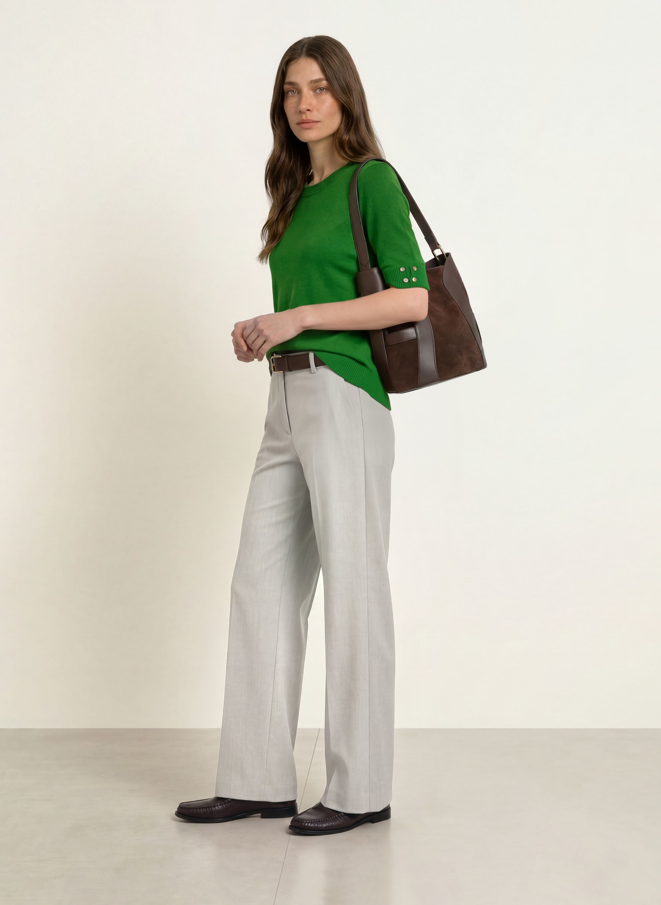 HOBBS LEANNE Knit shirt: GREEN