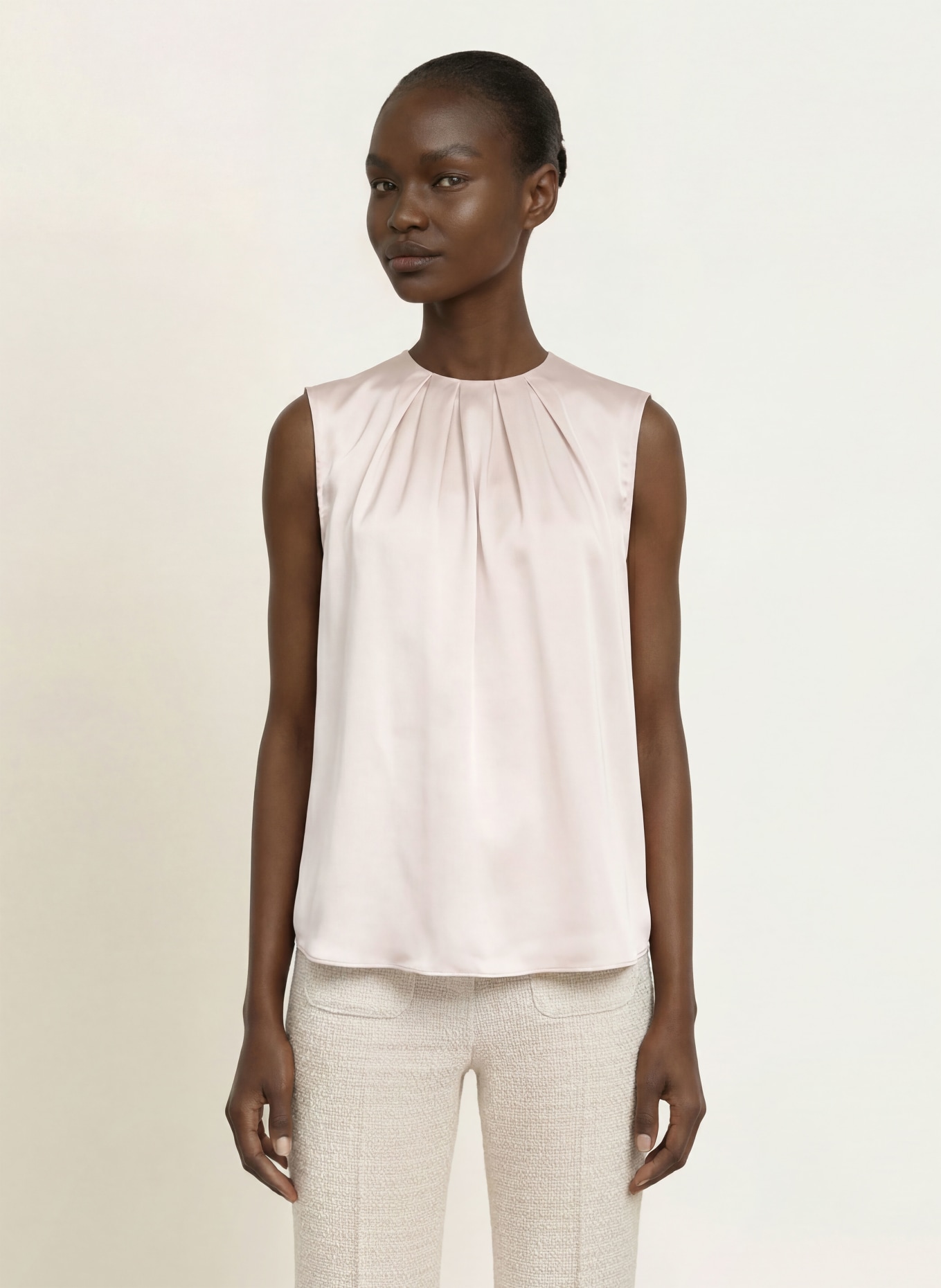 HOBBS Blousetop ROSANNE uit satijn: CRÈME
