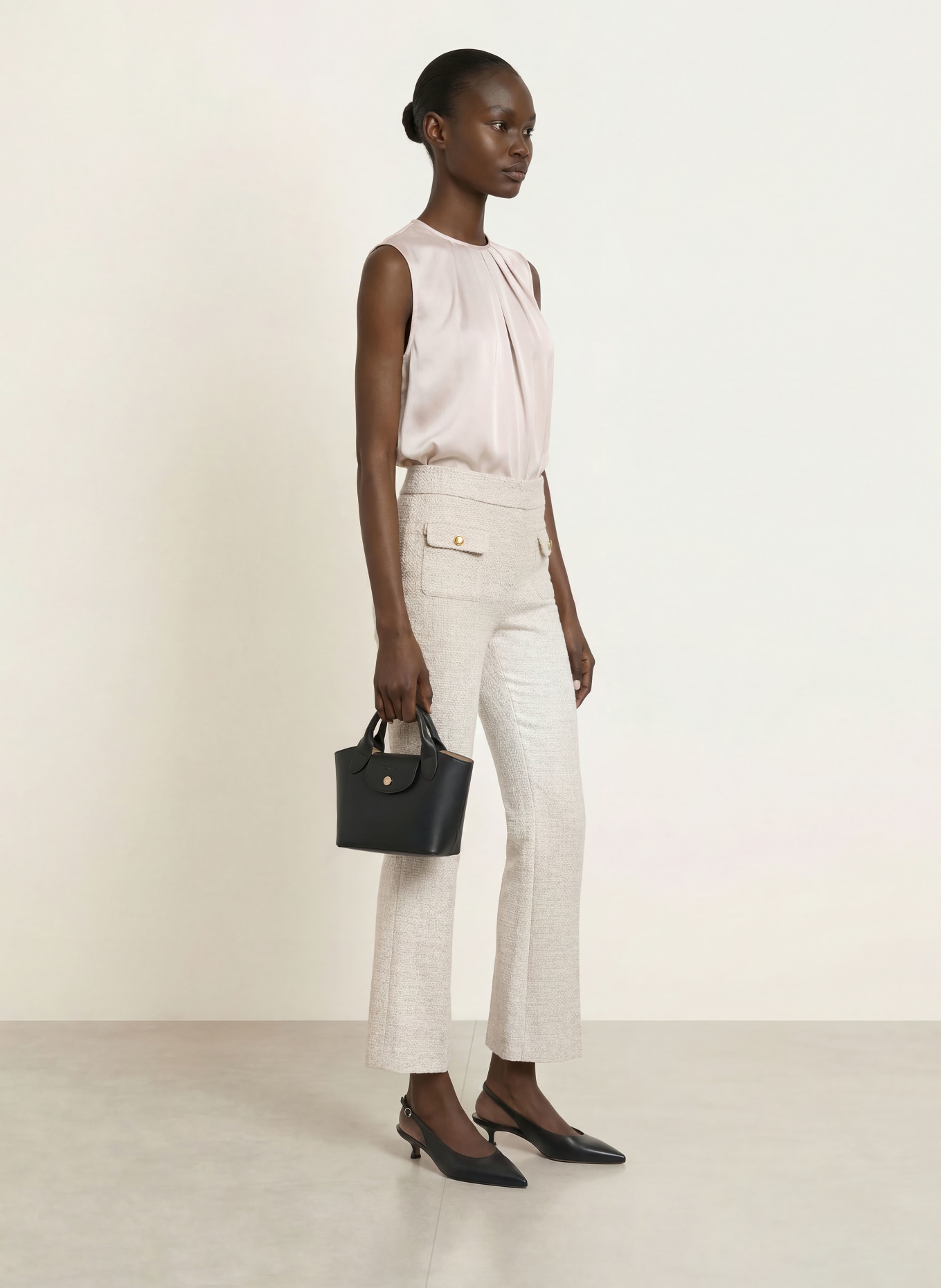 HOBBS Blousetop ROSANNE uit satijn: CRÈME