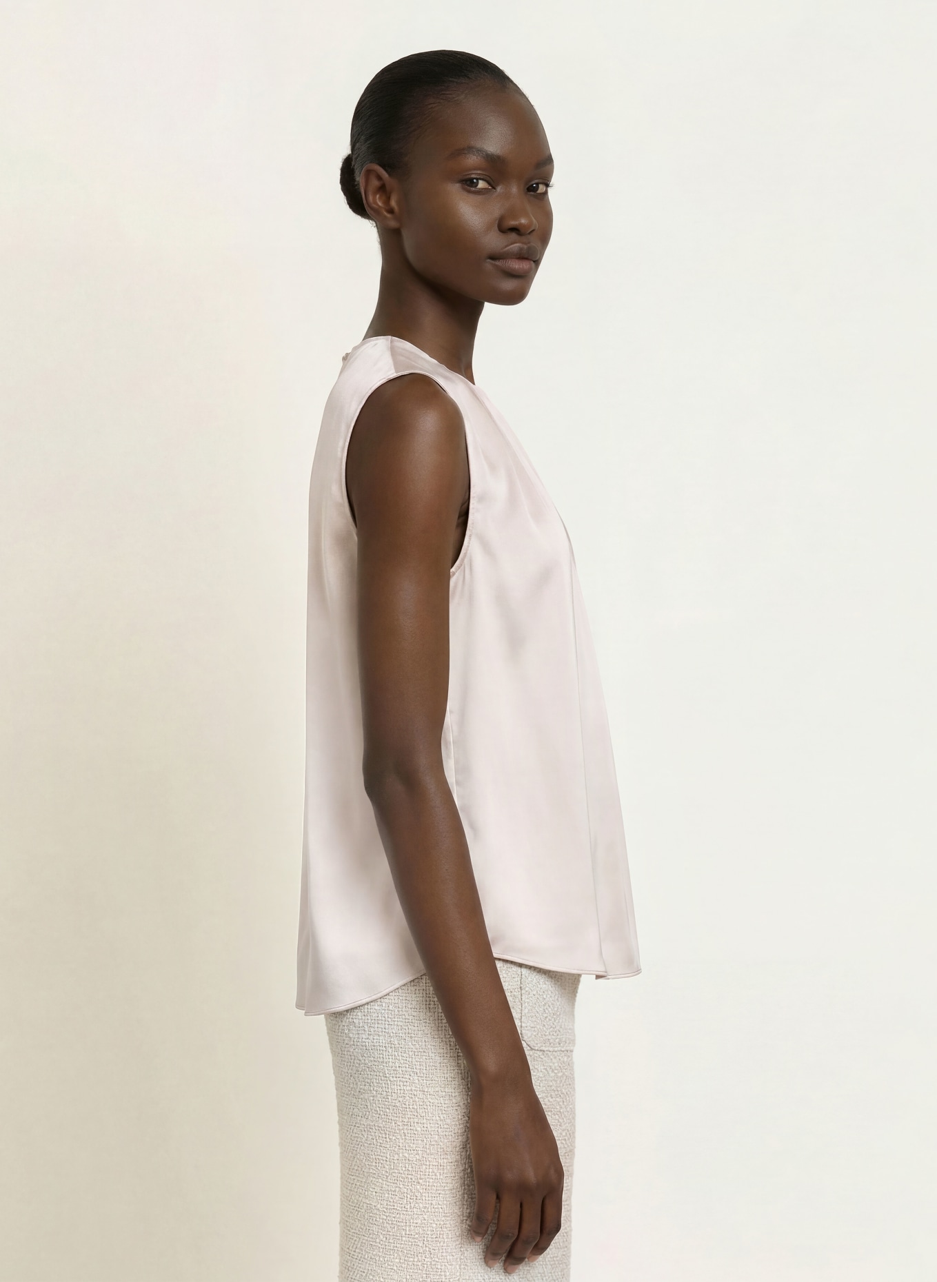 HOBBS Blousetop ROSANNE uit satijn: CRÈME
