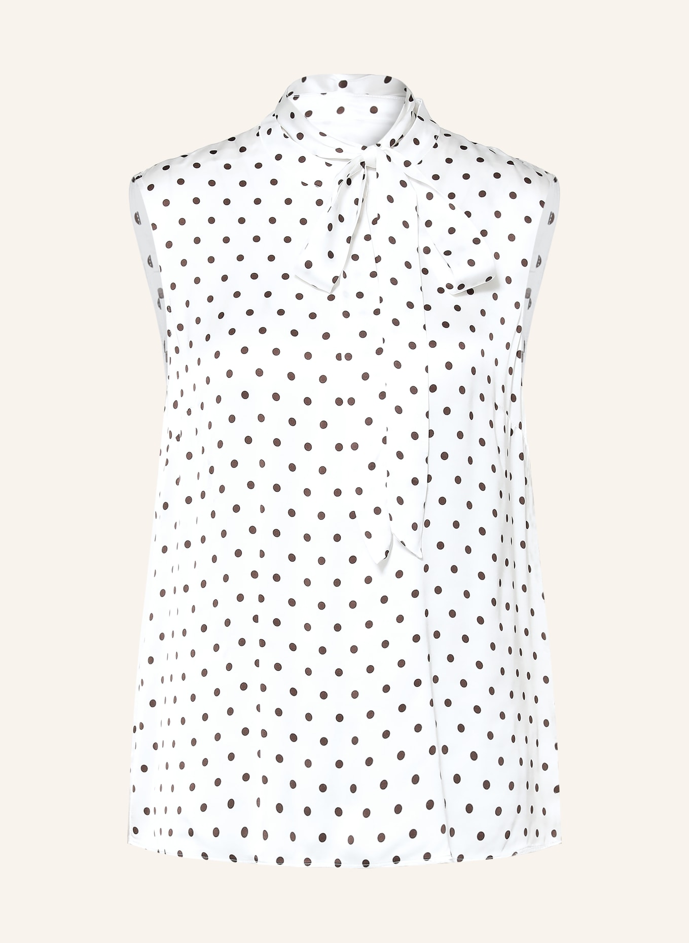 HOBBS NATASHA blouse with removable bow: WHITE / BLACK