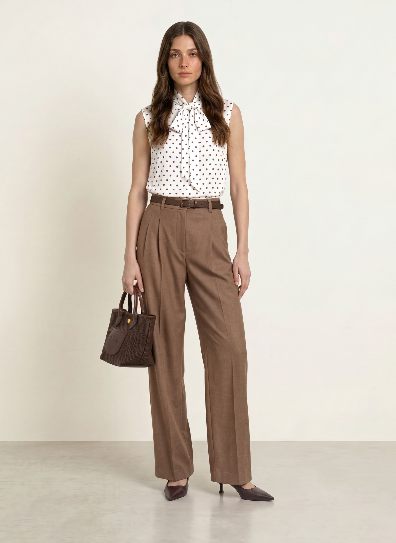 HOBBS NATASHA blouse with removable bow: WHITE / BLACK