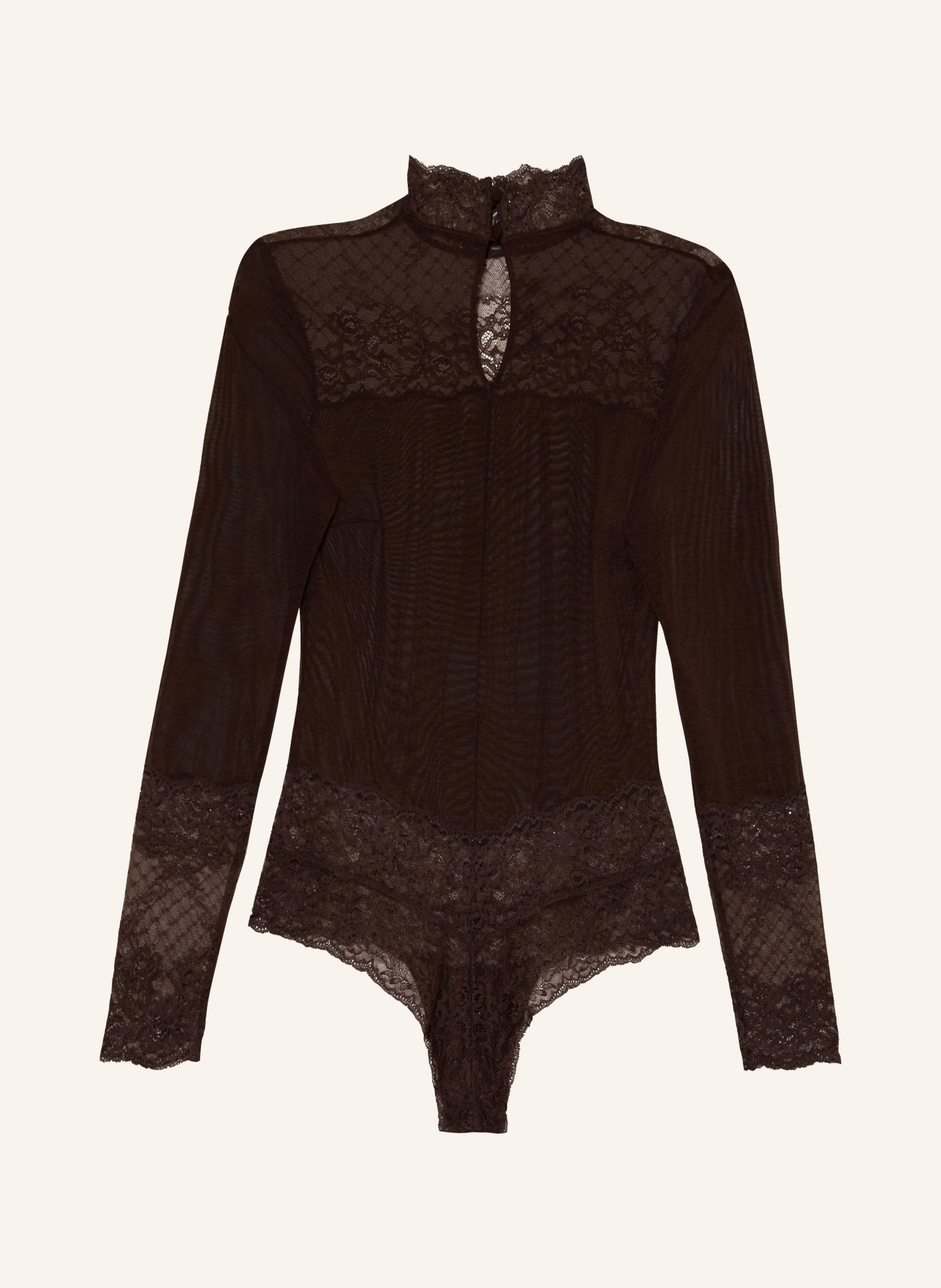 MARIE JO Body MUSEA en maille avec paillettes: MARRON FONCÉ