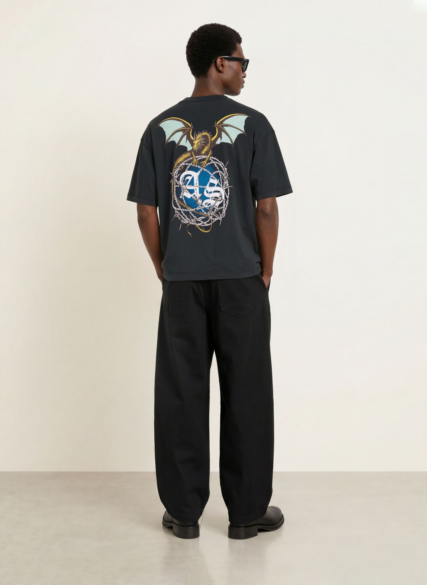 ALLSAINTS T-shirt WYVERN: ZWART