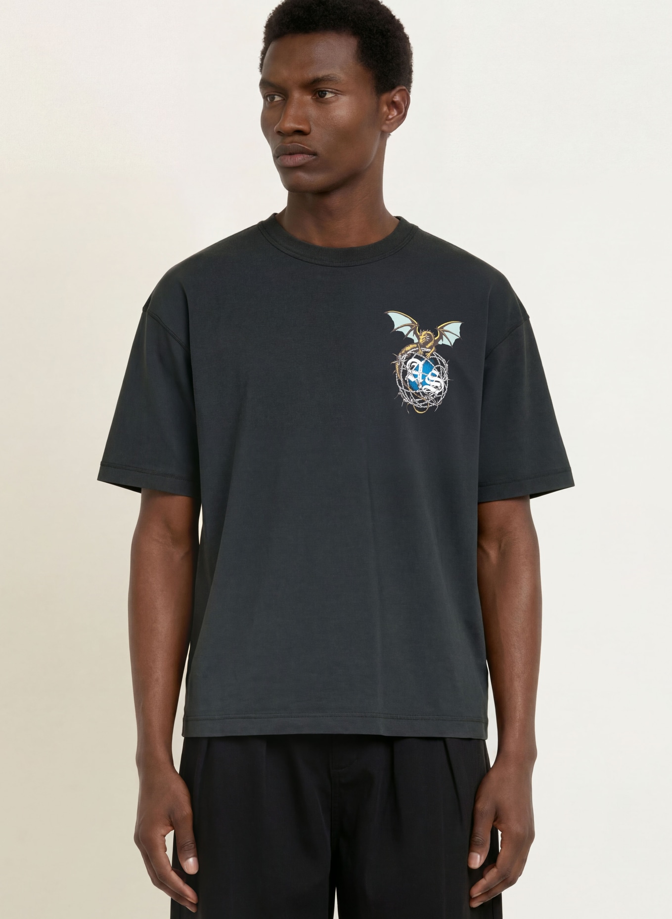 ALLSAINTS T-shirt WYVERN: ZWART
