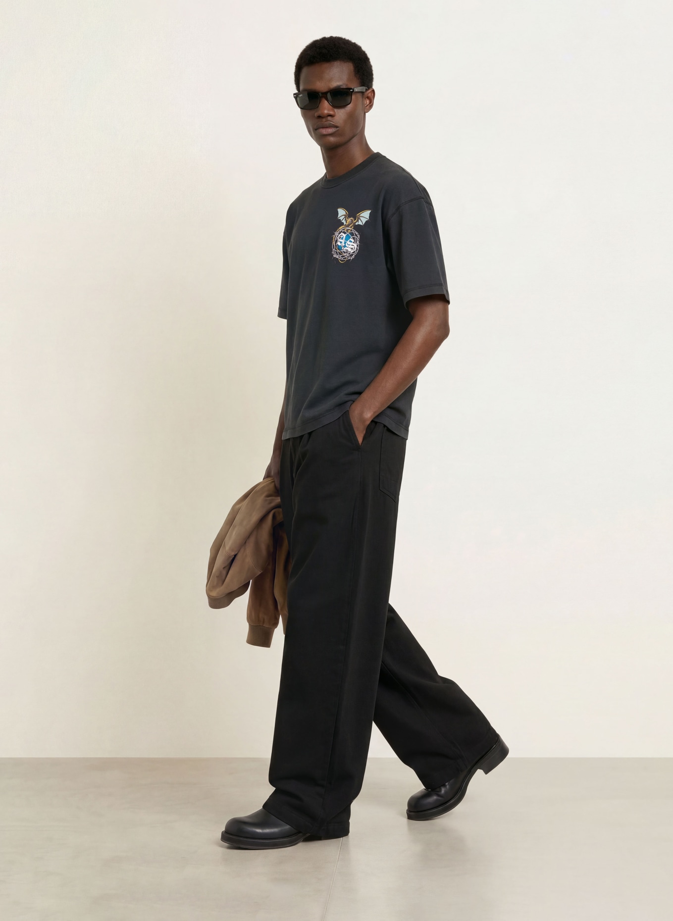ALLSAINTS T-shirt WYVERN: ZWART
