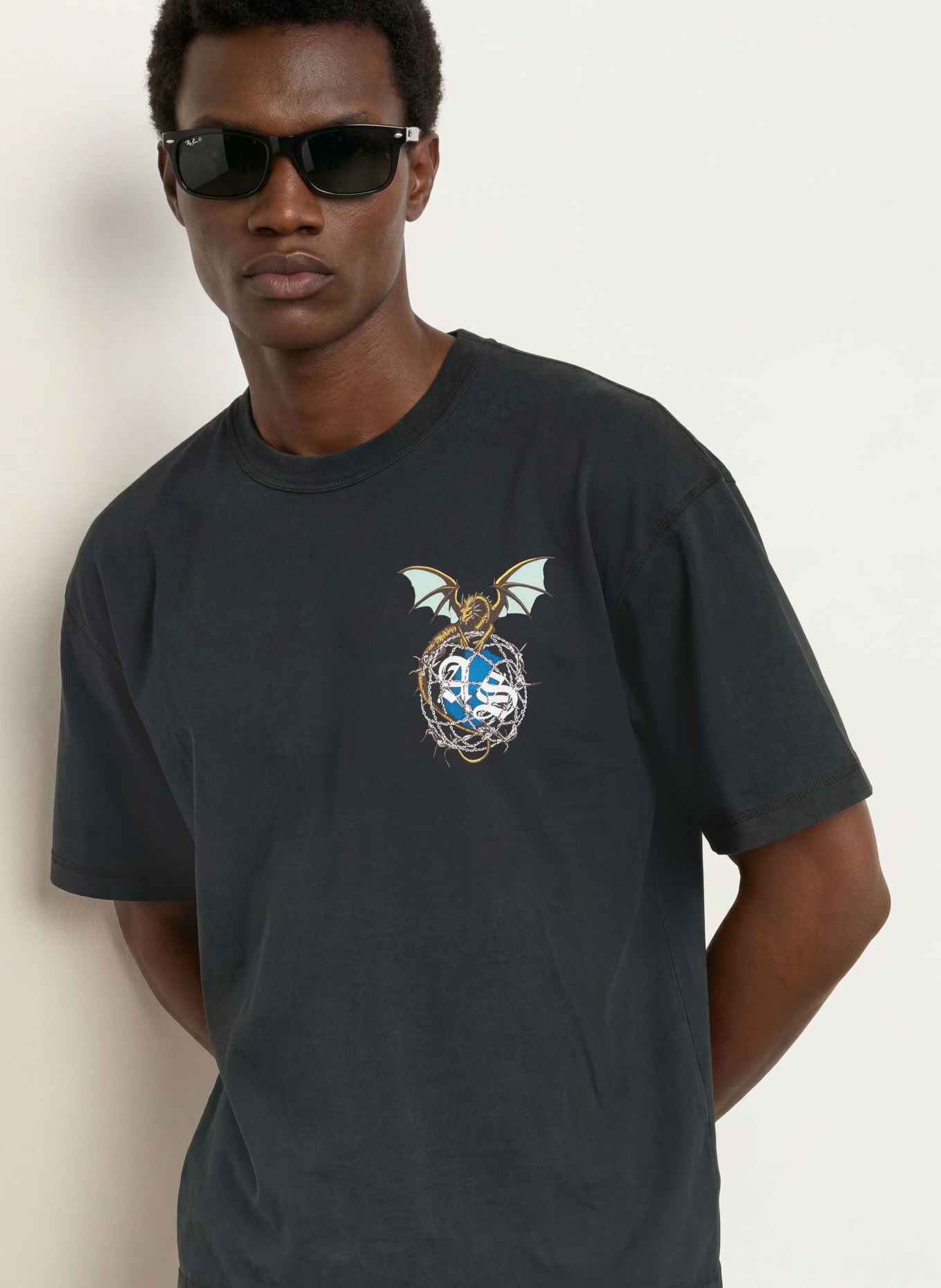 ALLSAINTS T-shirt WYVERN: ZWART
